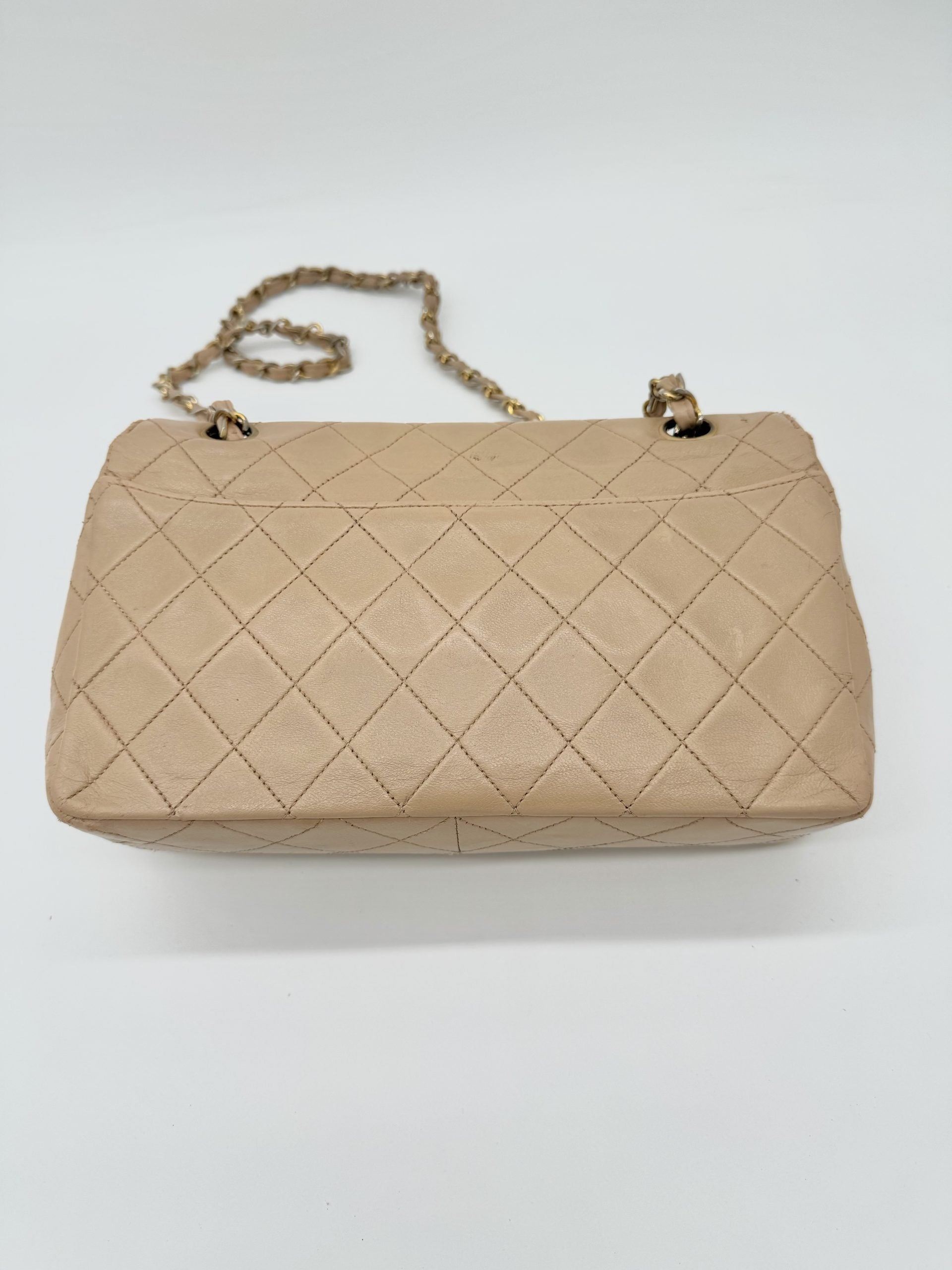 Chanel Classic Double Chain Flapbag Beige