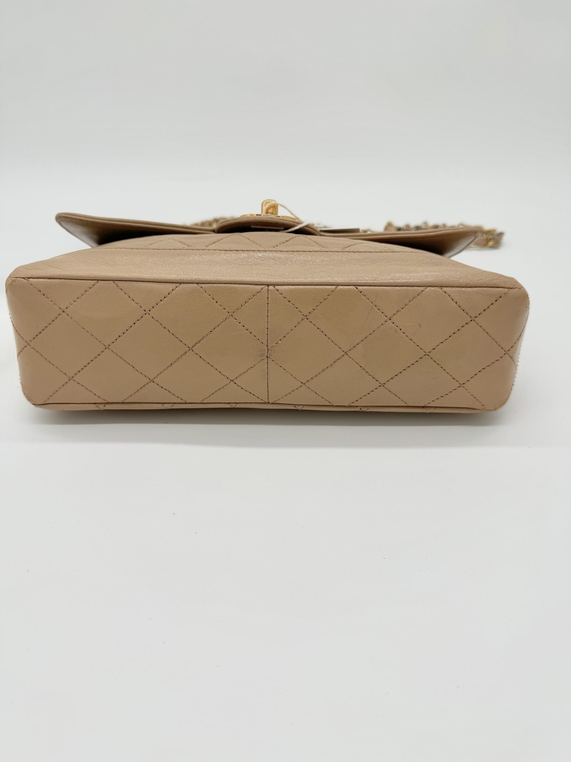 Chanel Classic Double Chain Flapbag Beige