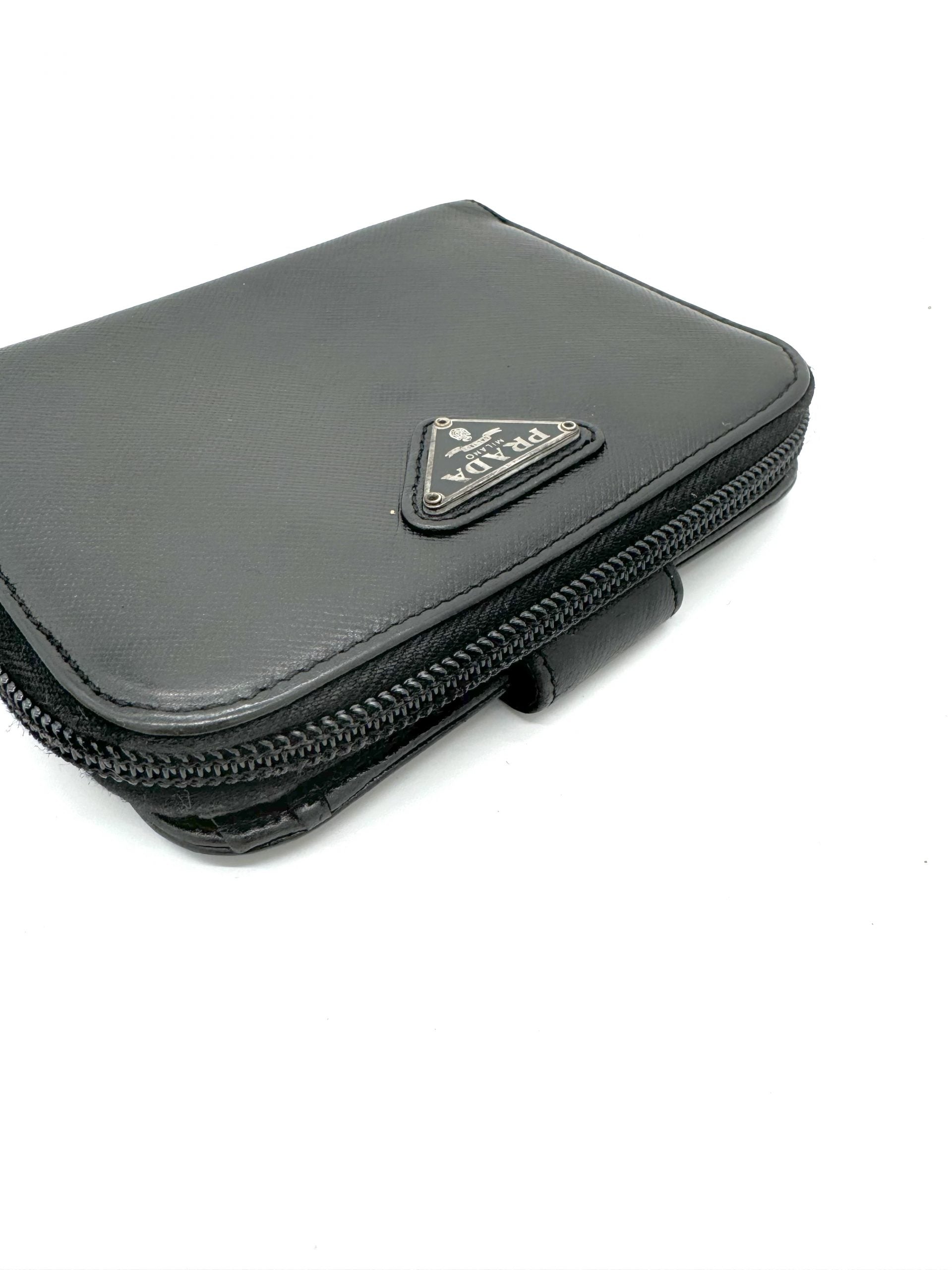 Prada Saffiano Leder Schwarz Geldbörse