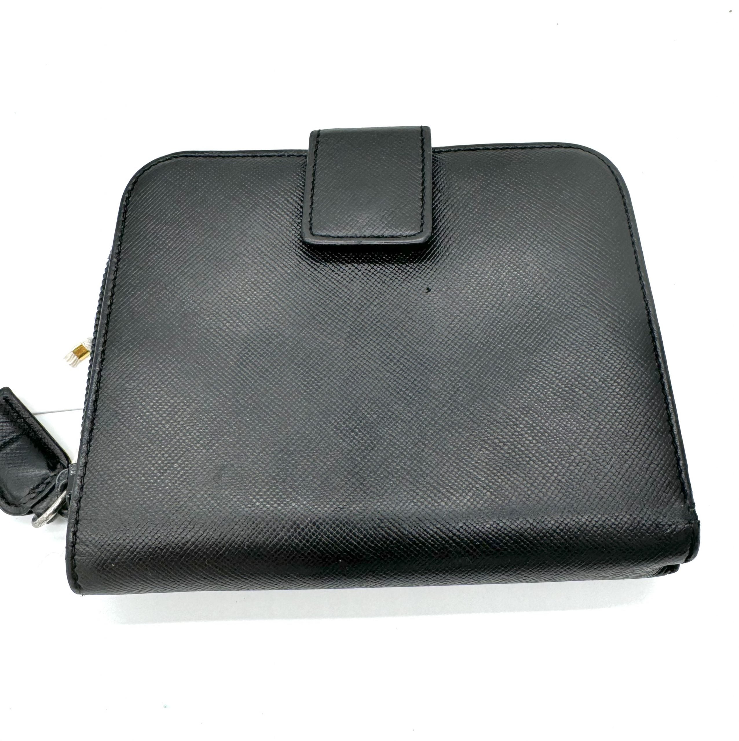 Prada Saffiano Leder Schwarz Geldbörse