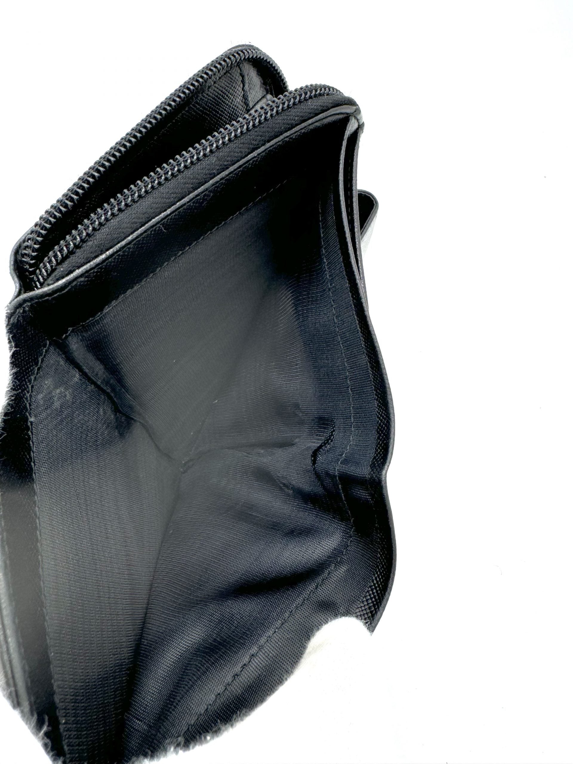 Prada Saffiano Leder Schwarz Geldbörse