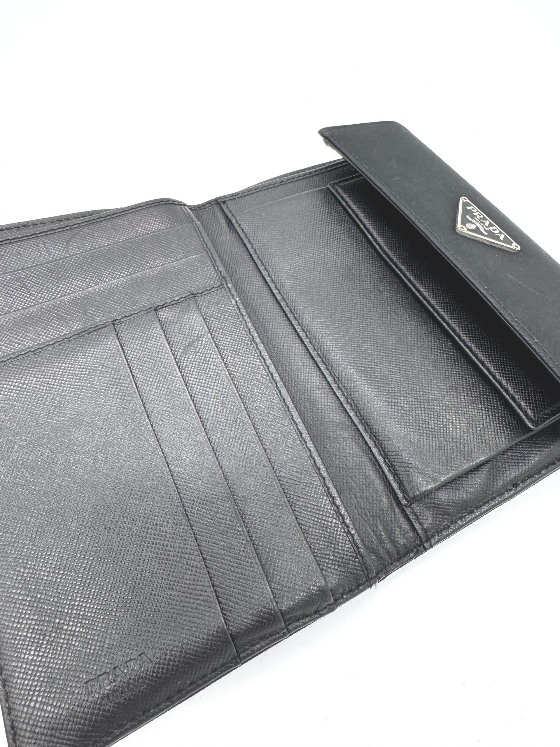 Prada Geldbörse Nylon Schwarz