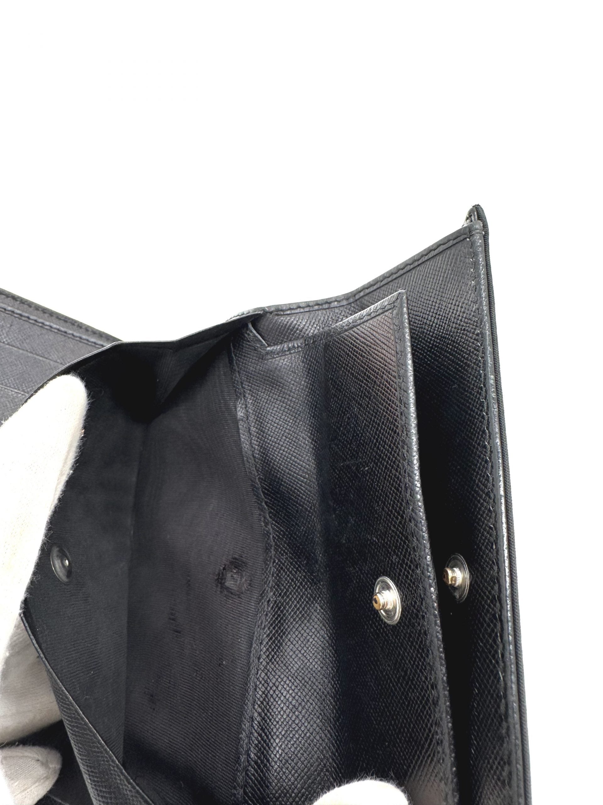 Prada Geldbörse Nylon Schwarz