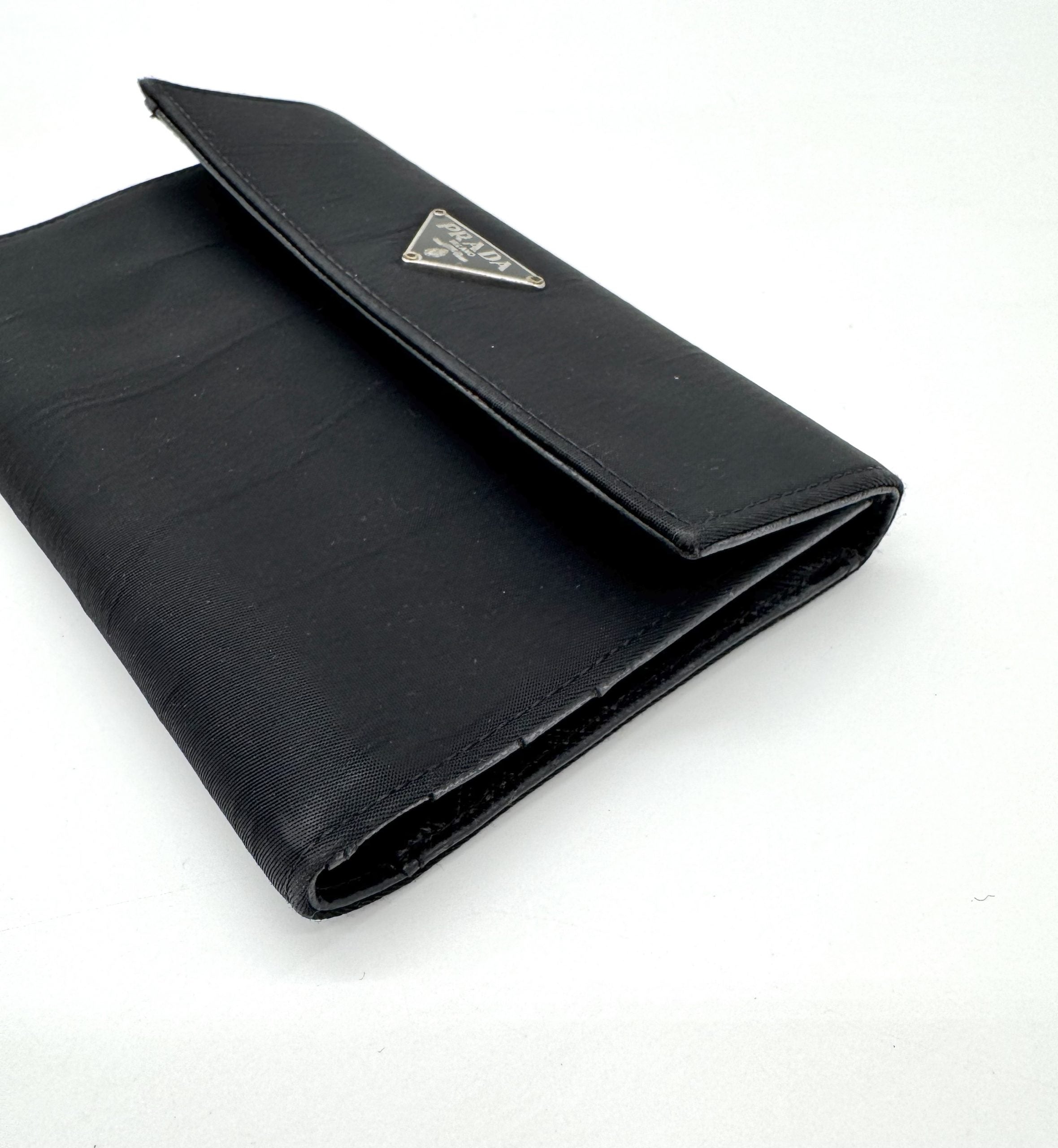 Prada Geldbörse Nylon Schwarz