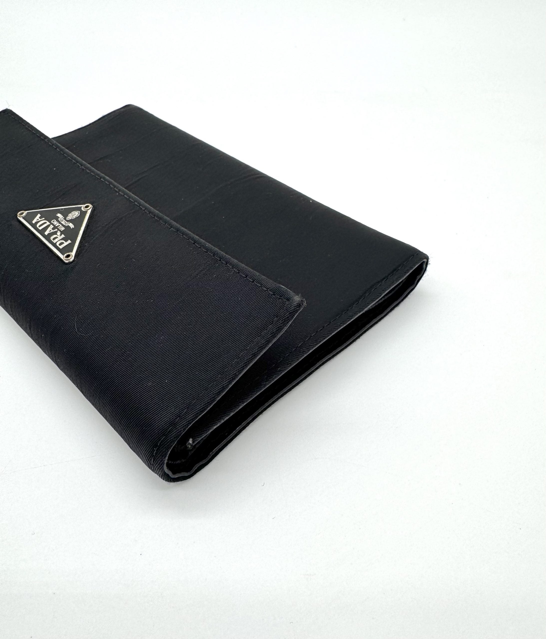 Prada Geldbörse Nylon Schwarz