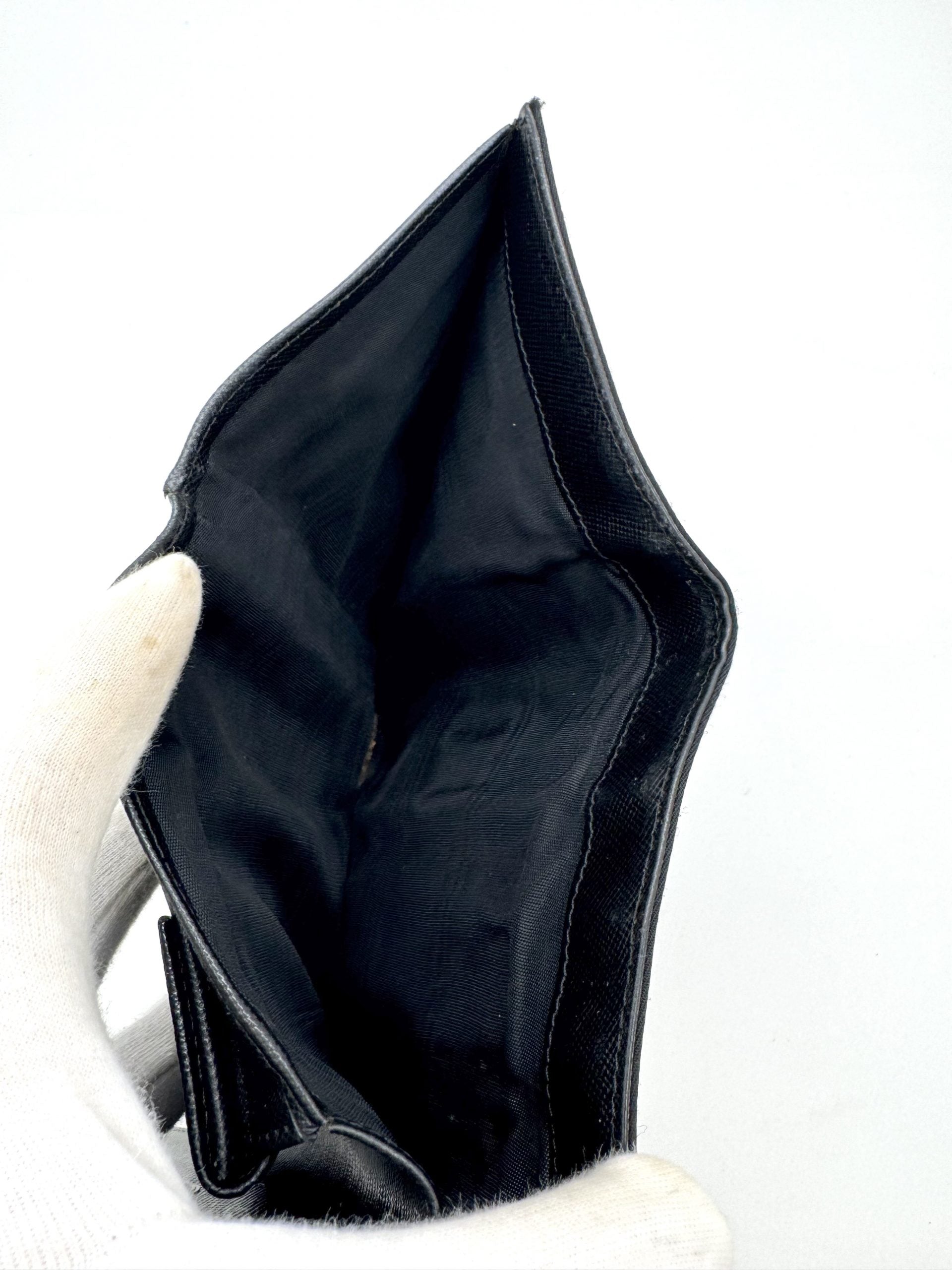 Prada Geldbörse Nylon Schwarz