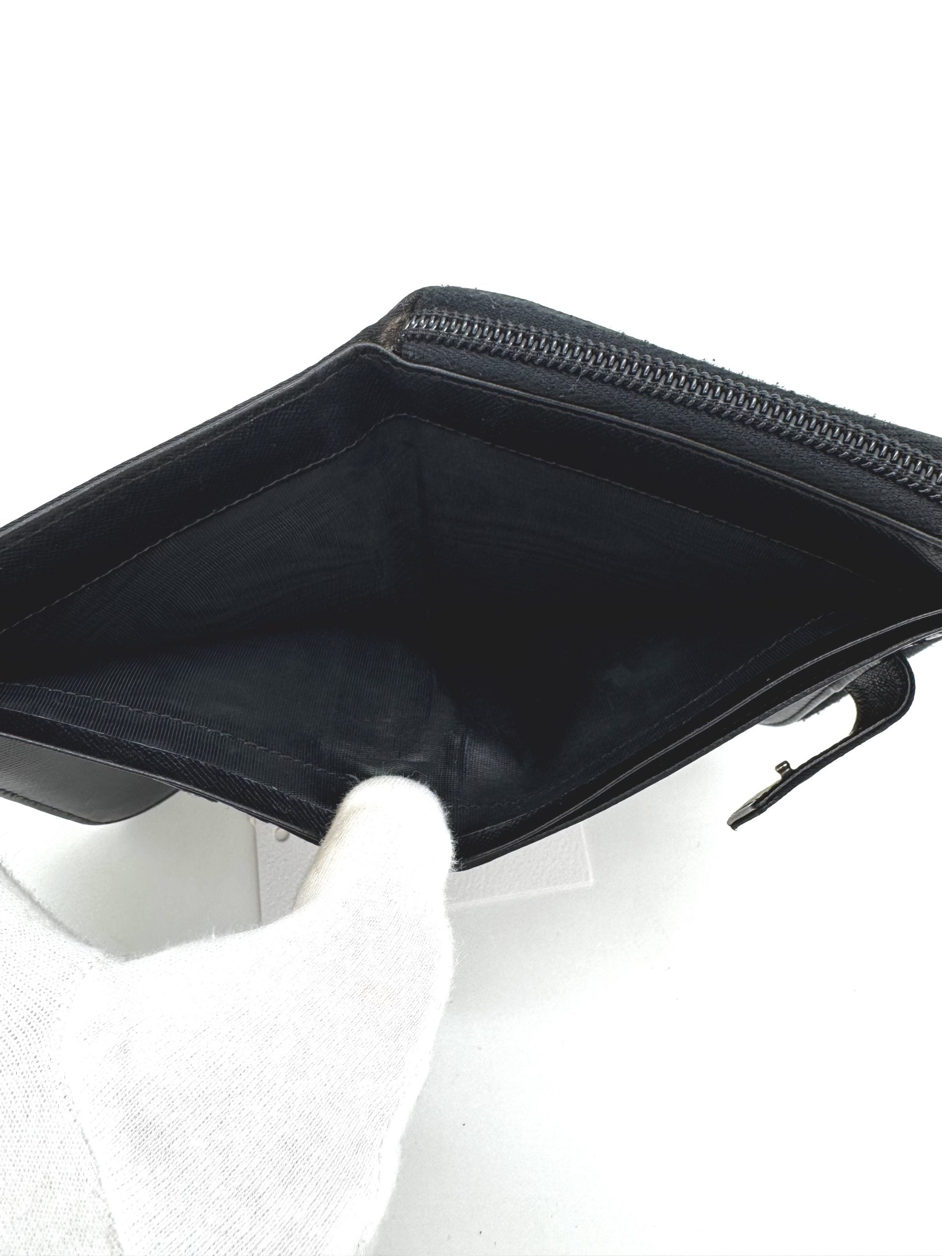 Prada Geldbörse Nylon Schwarz