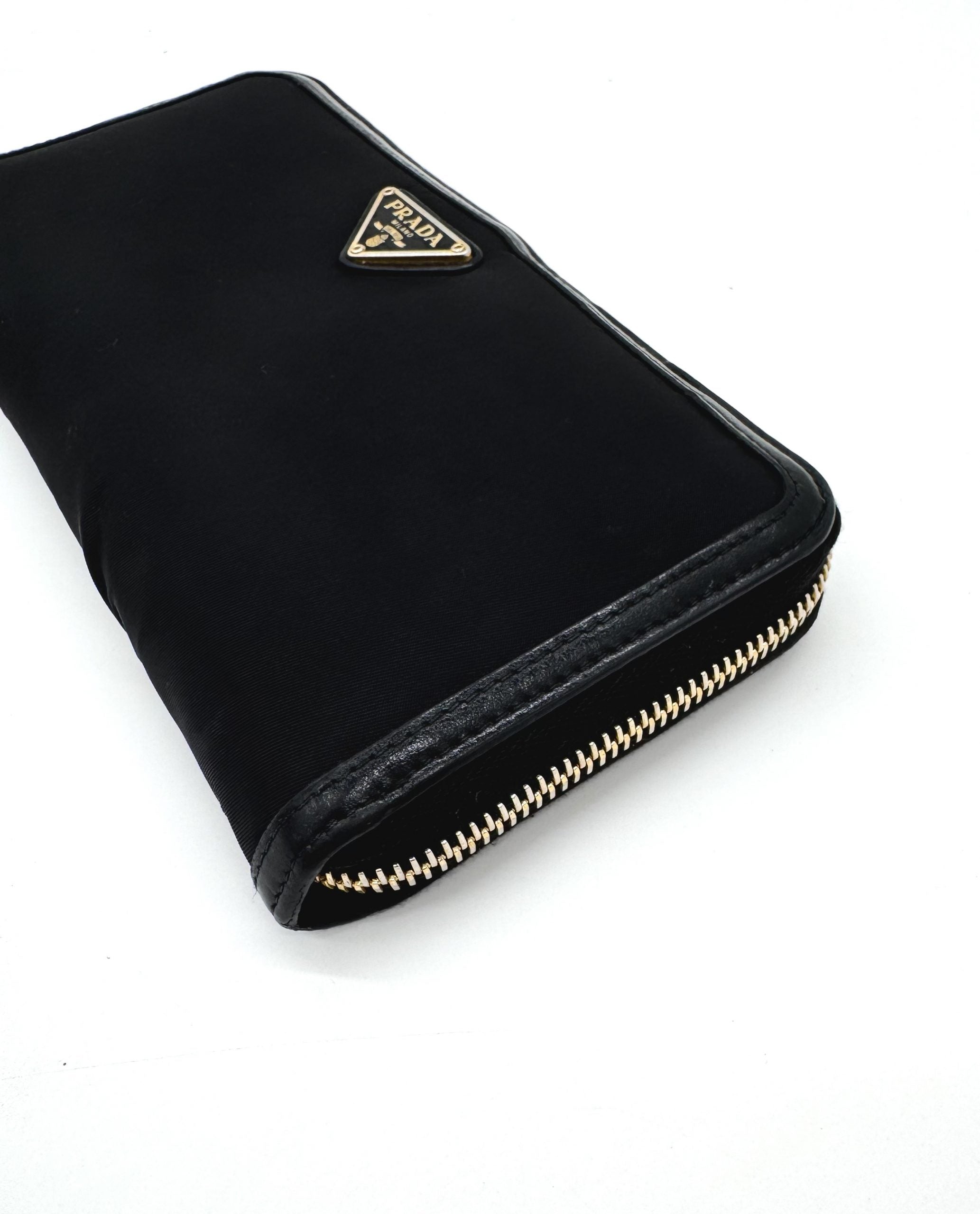 Prada Geldbörse Nylon Schwarz