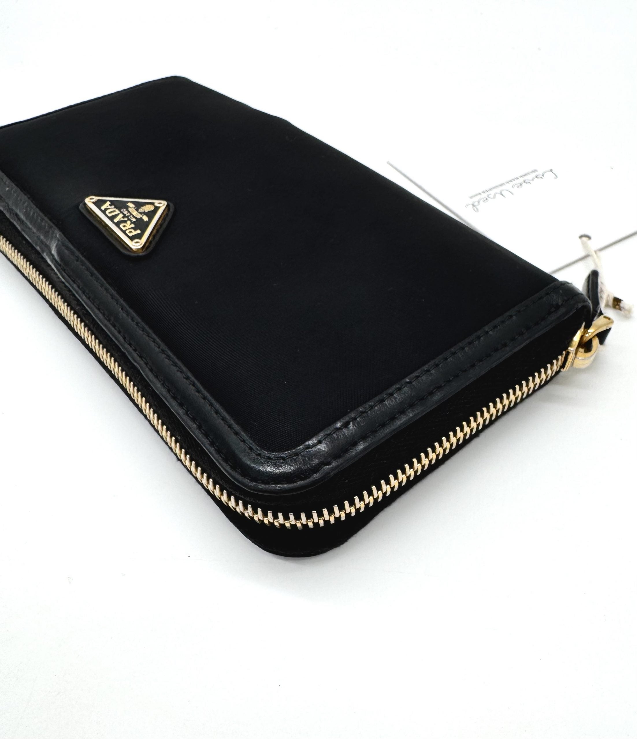 Prada Geldbörse Nylon Schwarz