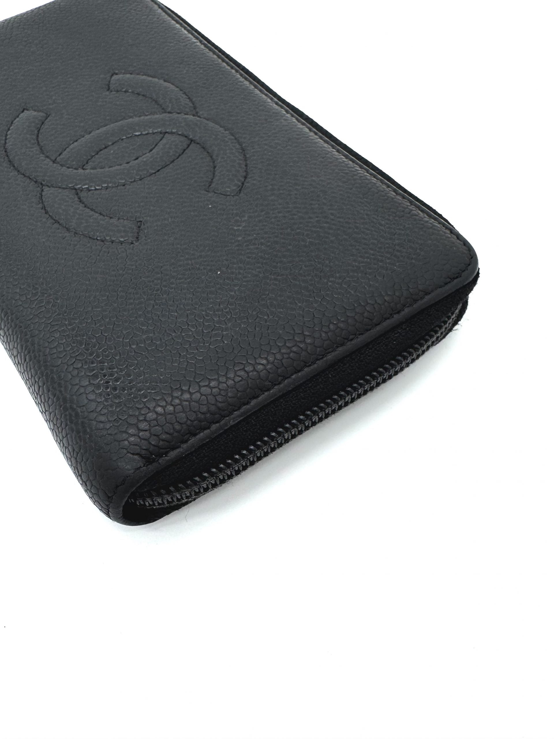 Chanel Geldbörse Caviar Leder Schwarz