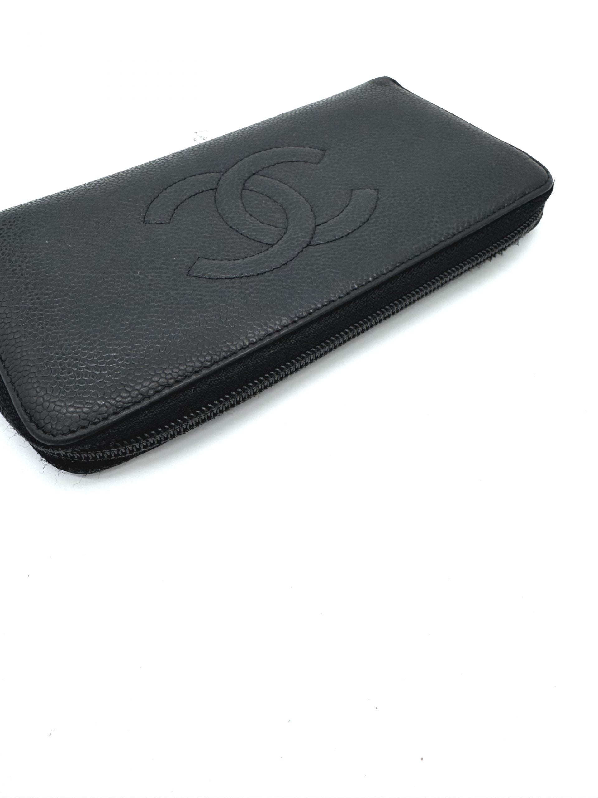 Chanel Geldbörse Caviar Leder Schwarz