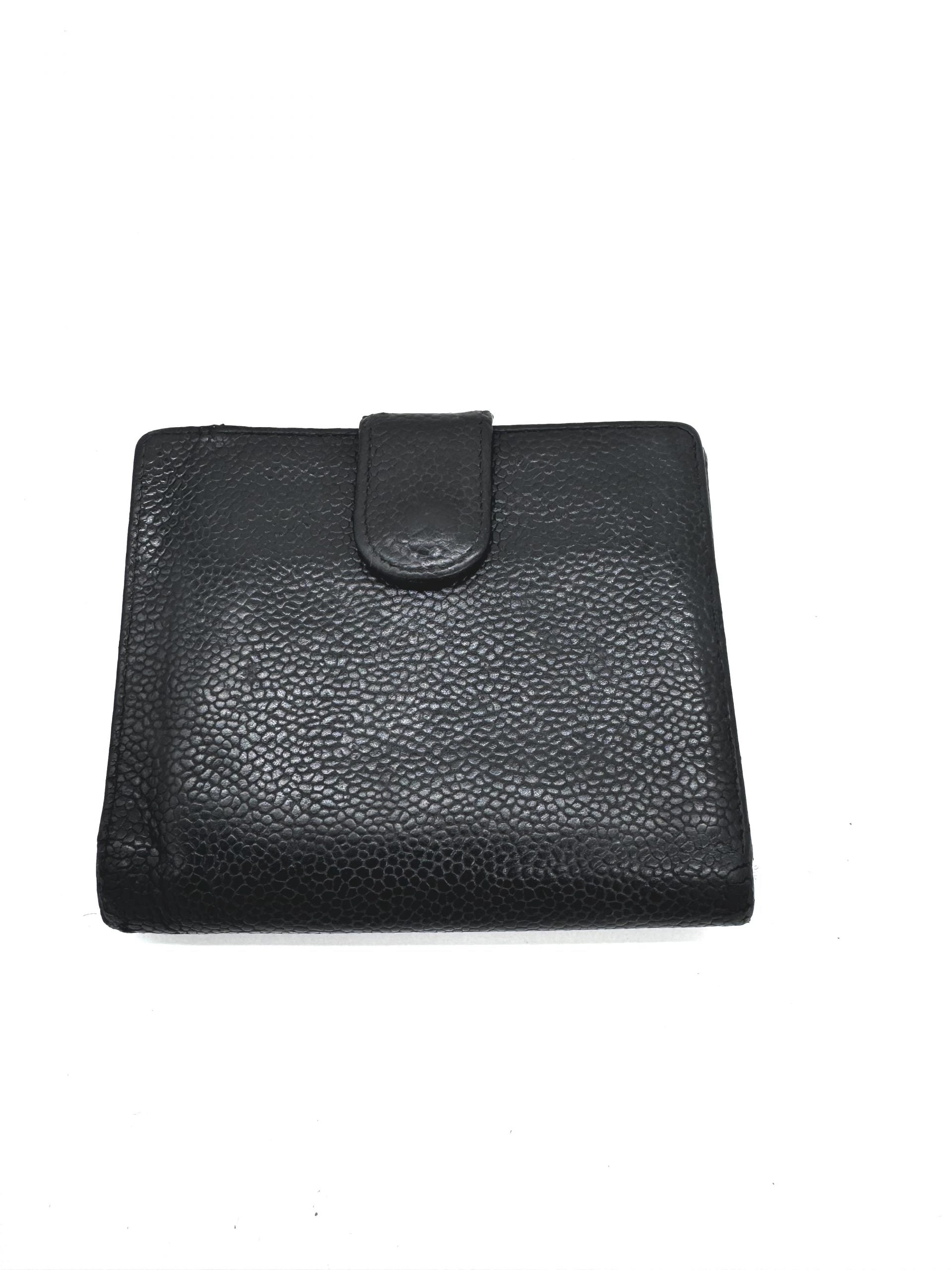 Chanel Geldbörse Caviar Leder Schwarz