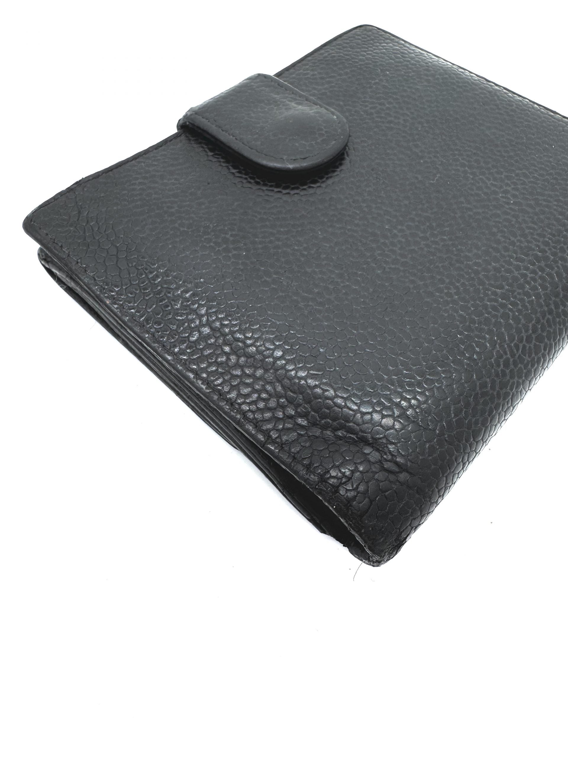 Chanel Geldbörse Caviar Leder Schwarz