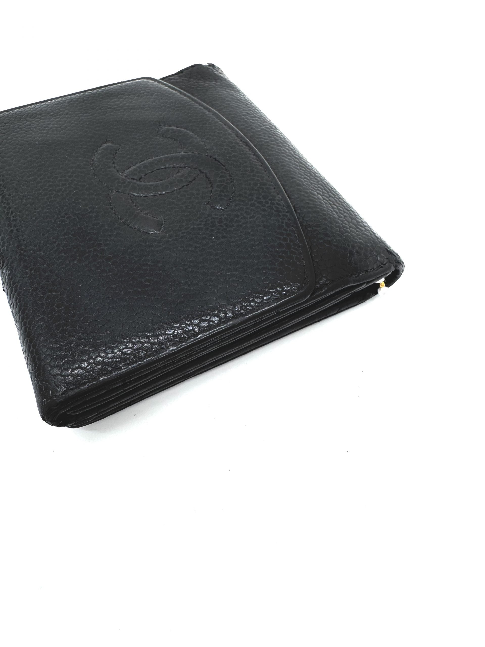 Chanel Geldbörse Caviar Leder Schwarz