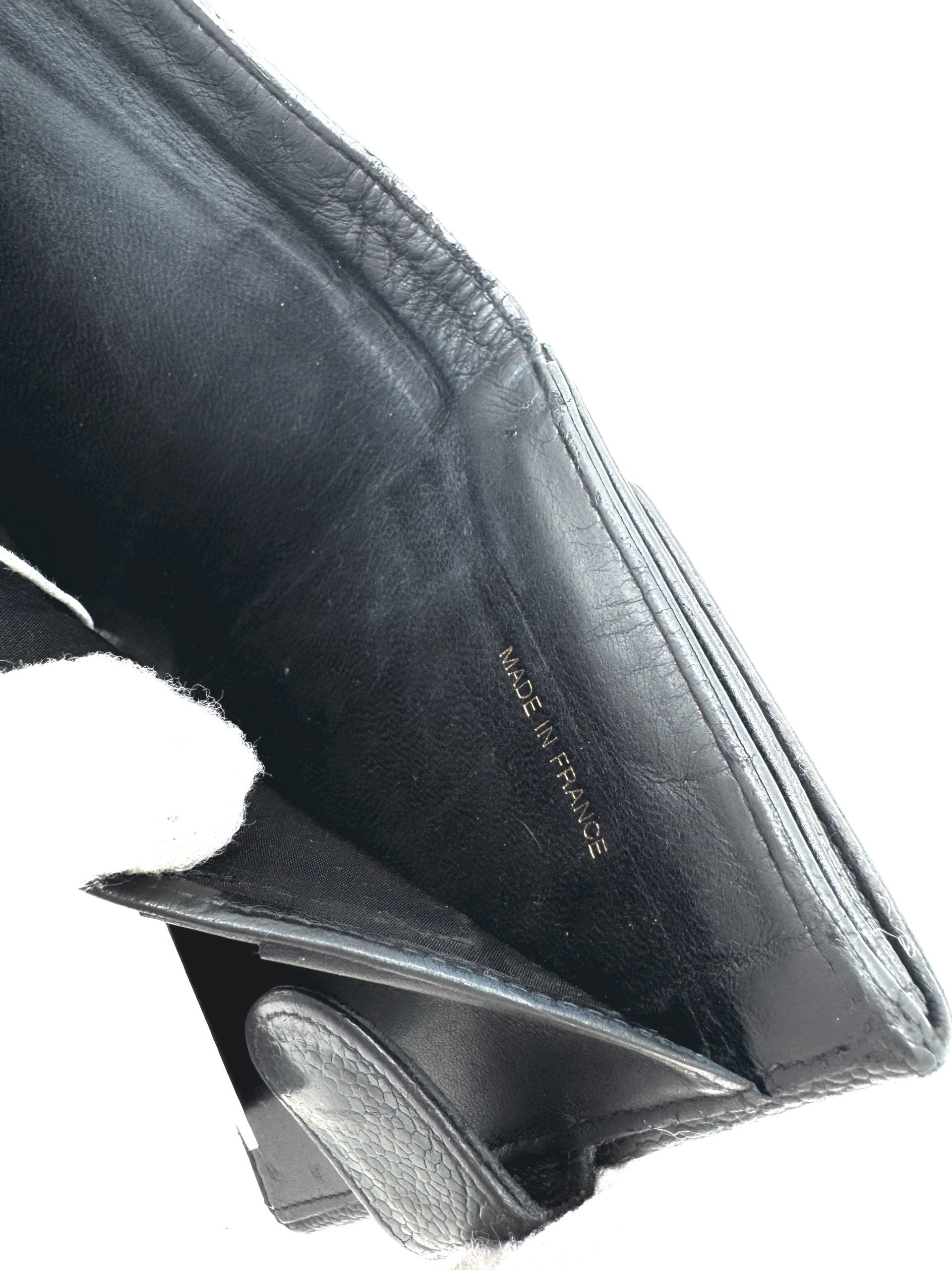 Chanel Geldbörse Caviar Leder Schwarz