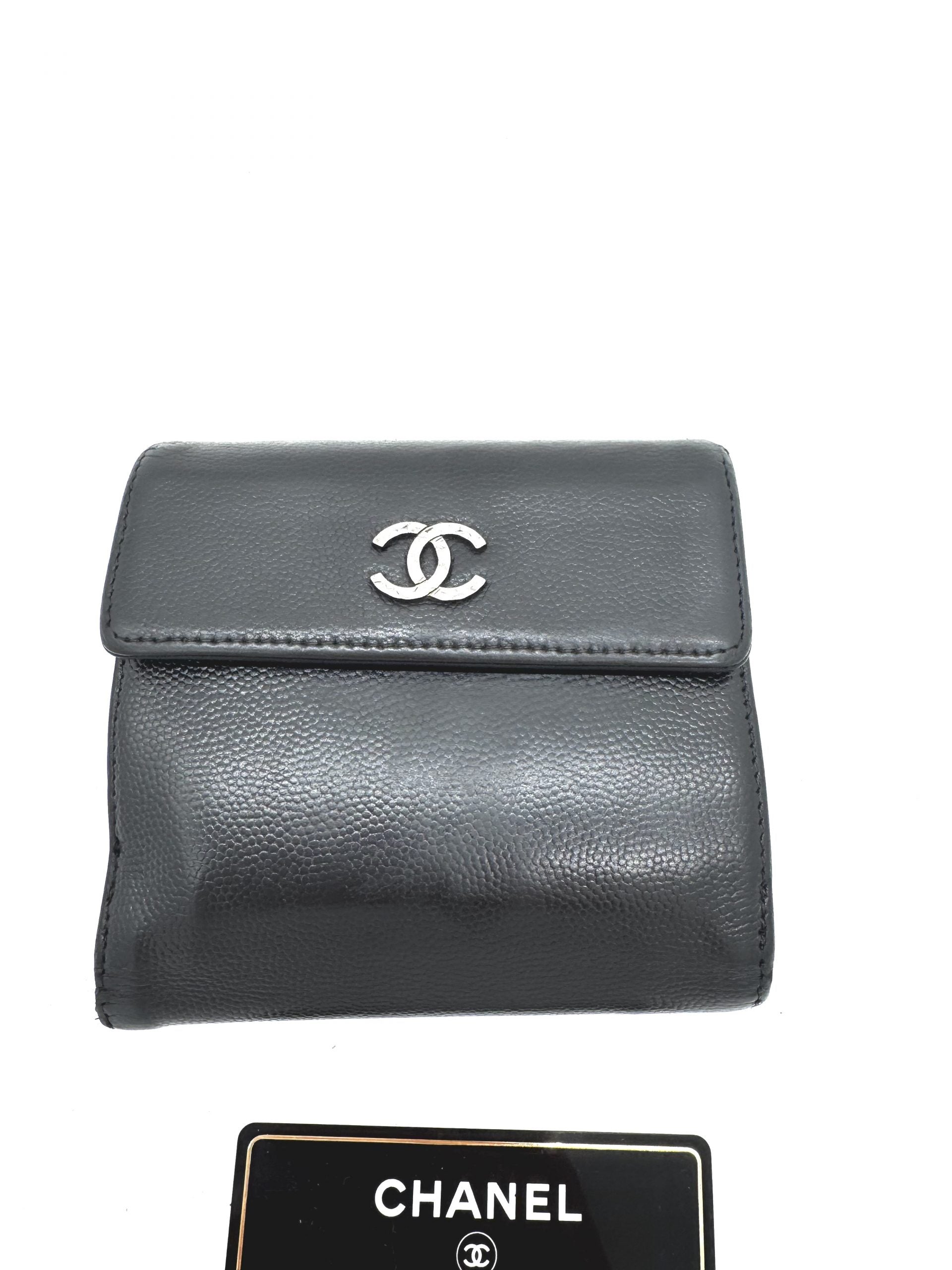 Chanel Geldbörse Caviar Leder Schwarz