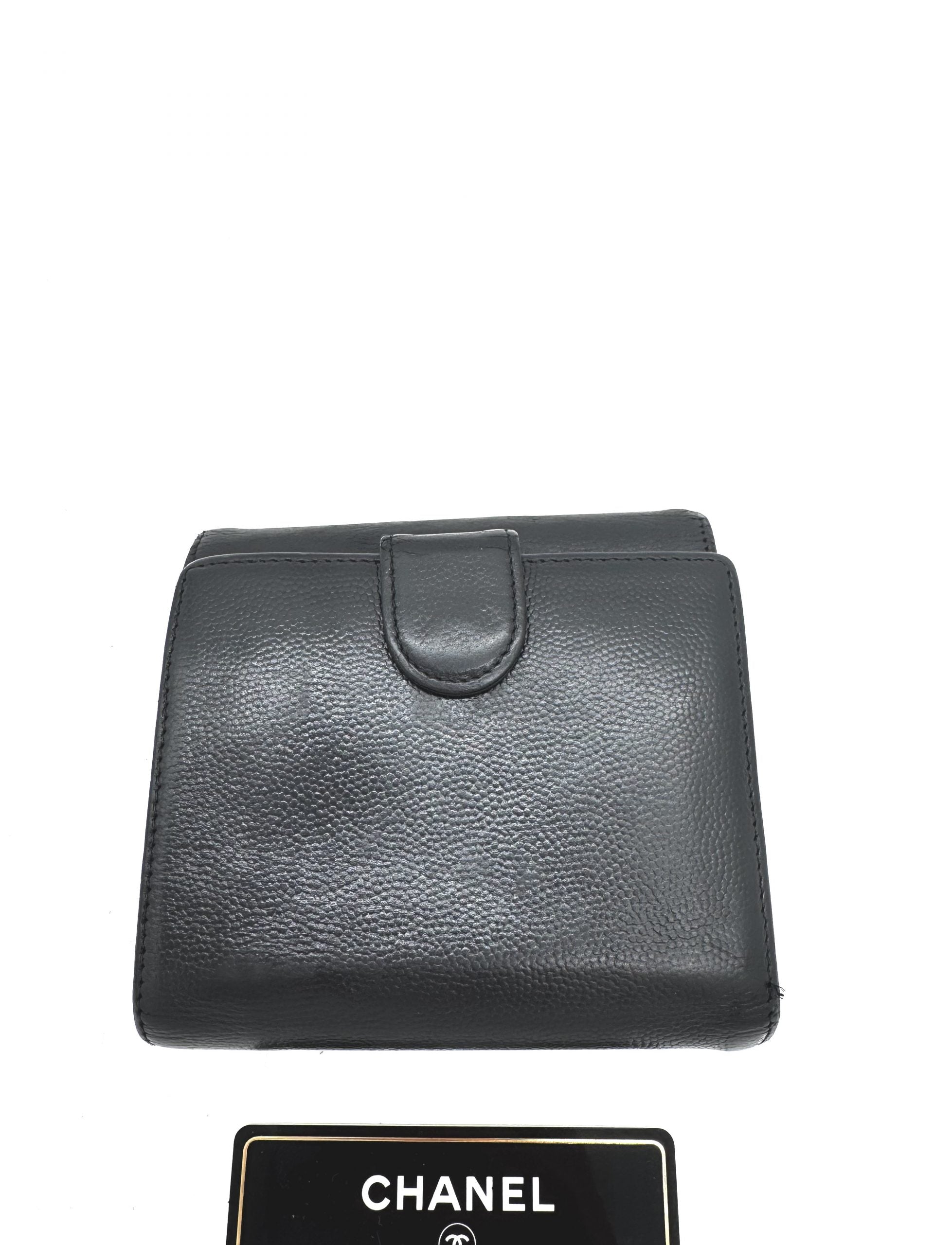 Chanel Geldbörse Caviar Leder Schwarz