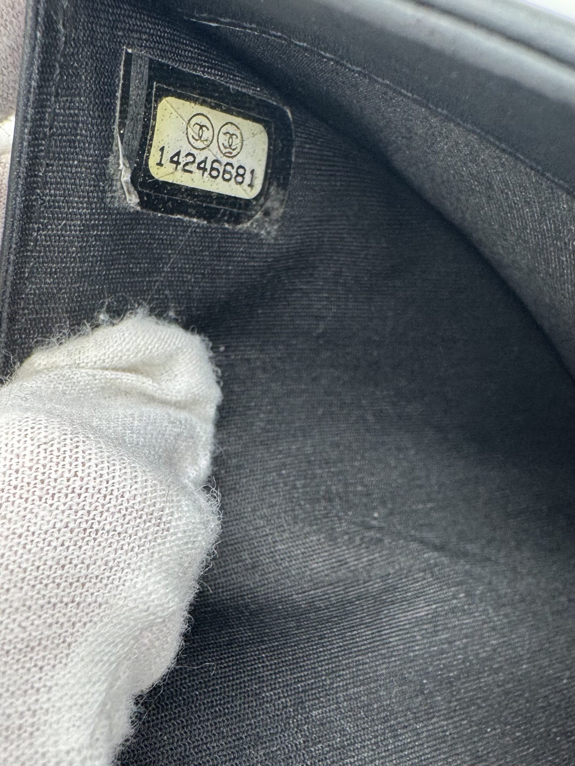 Chanel Geldbörse Caviar Leder Schwarz