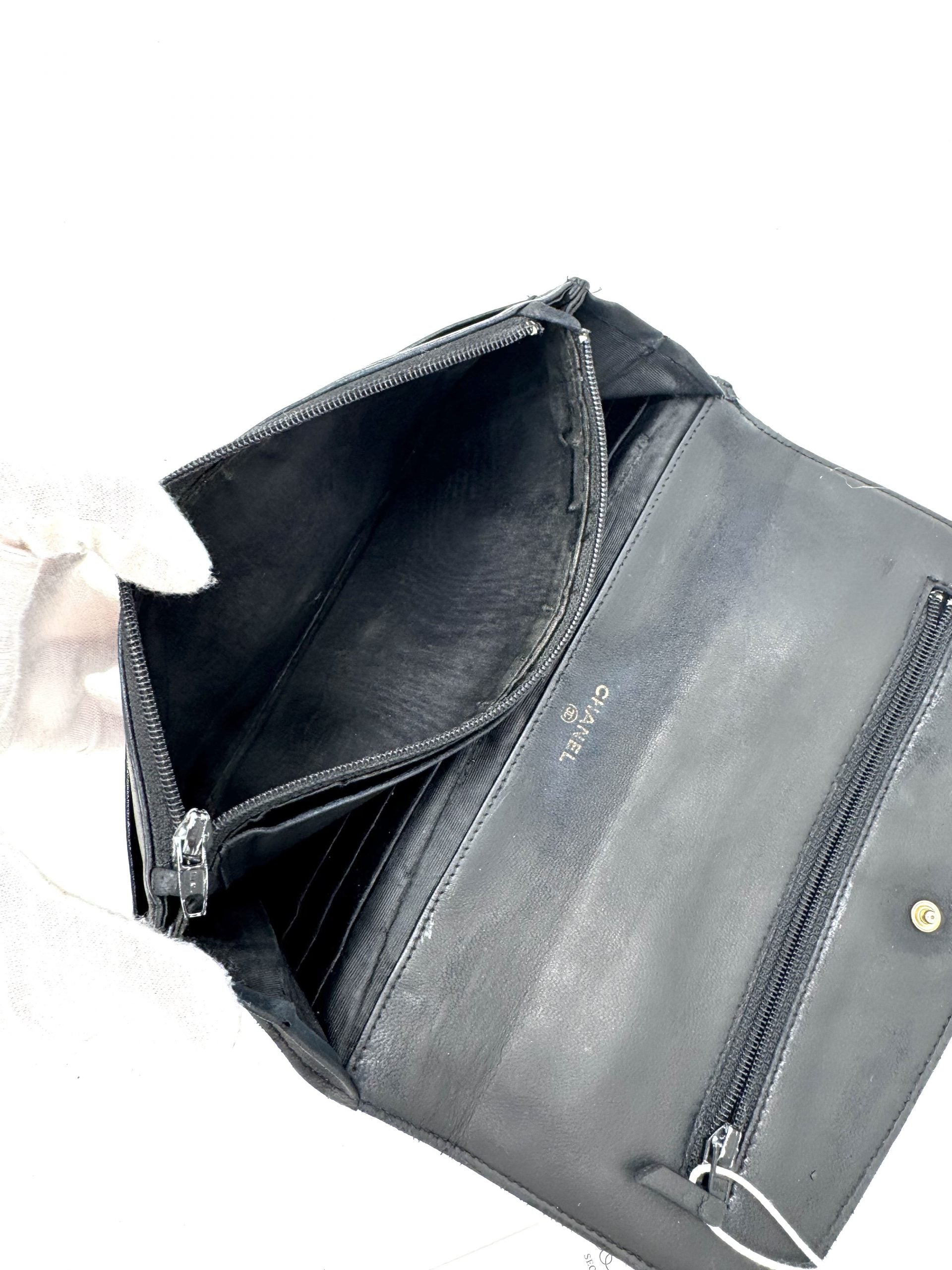 Chanel Geldbörse Caviar Leder Schwarz