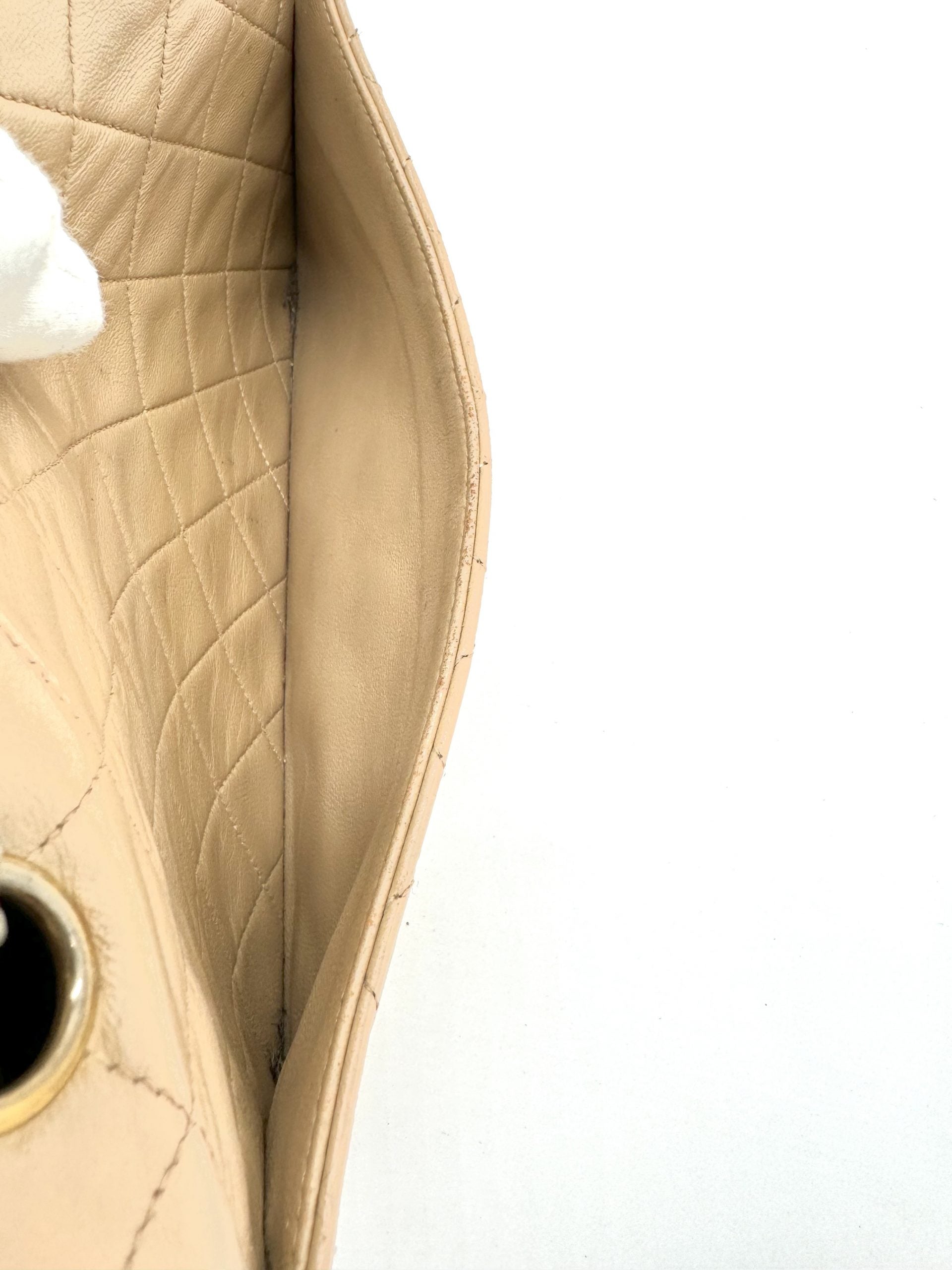 Chanel Classic Double Chain Flapbag Beige