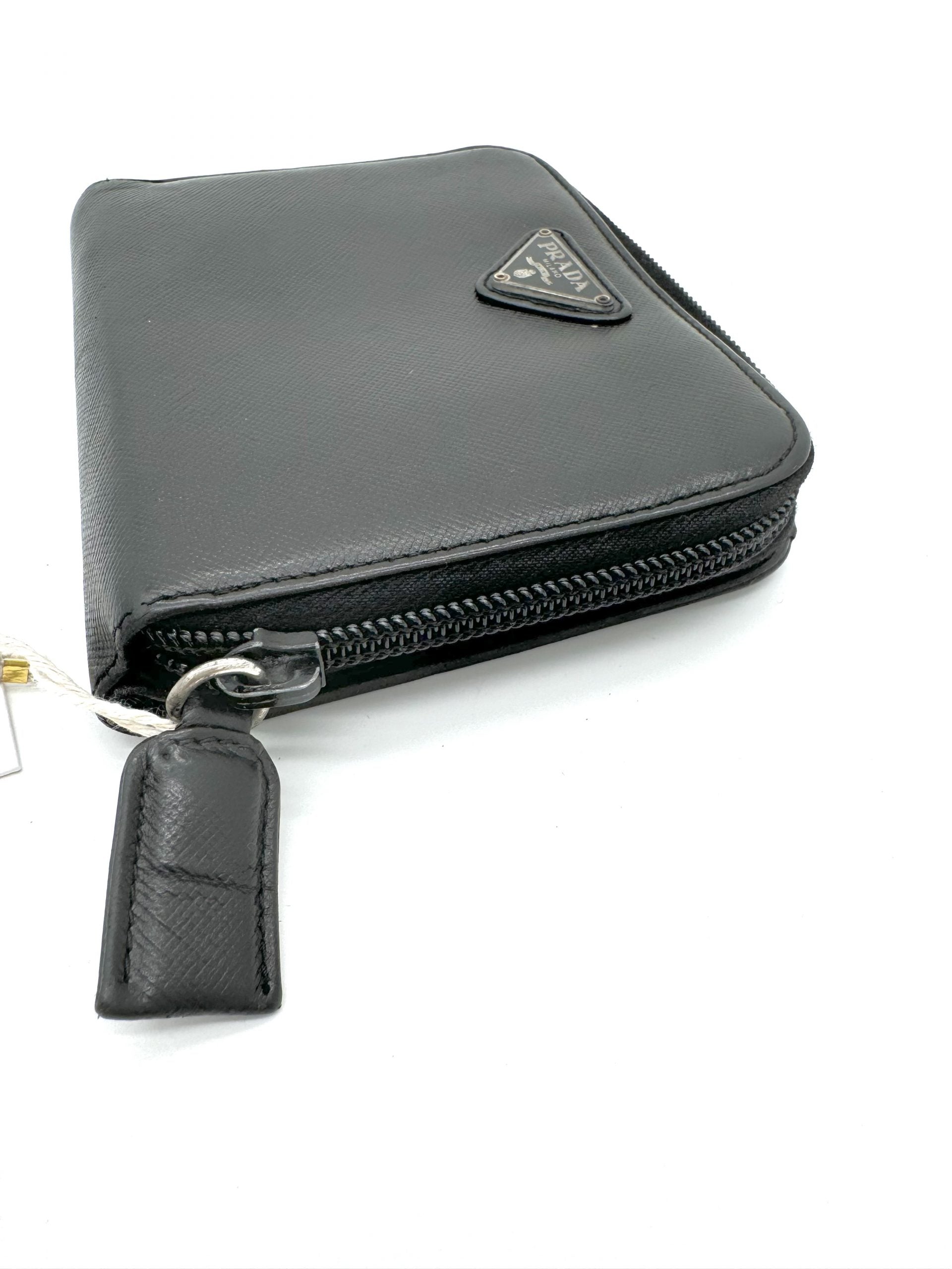 Prada Saffiano Leder Schwarz Geldbörse