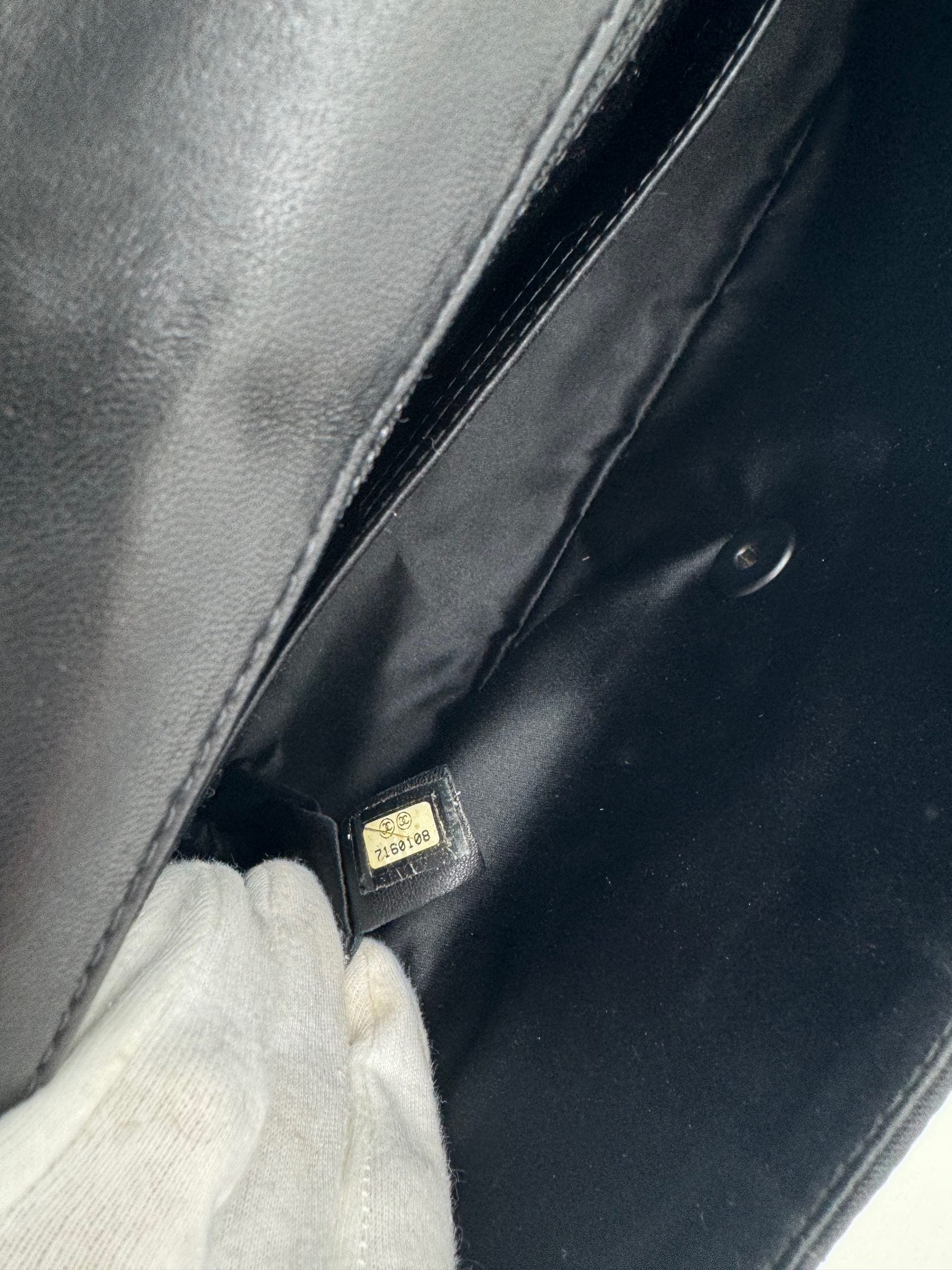 Chanel Classic Double Chain Flapbag Schwarz Nylon 