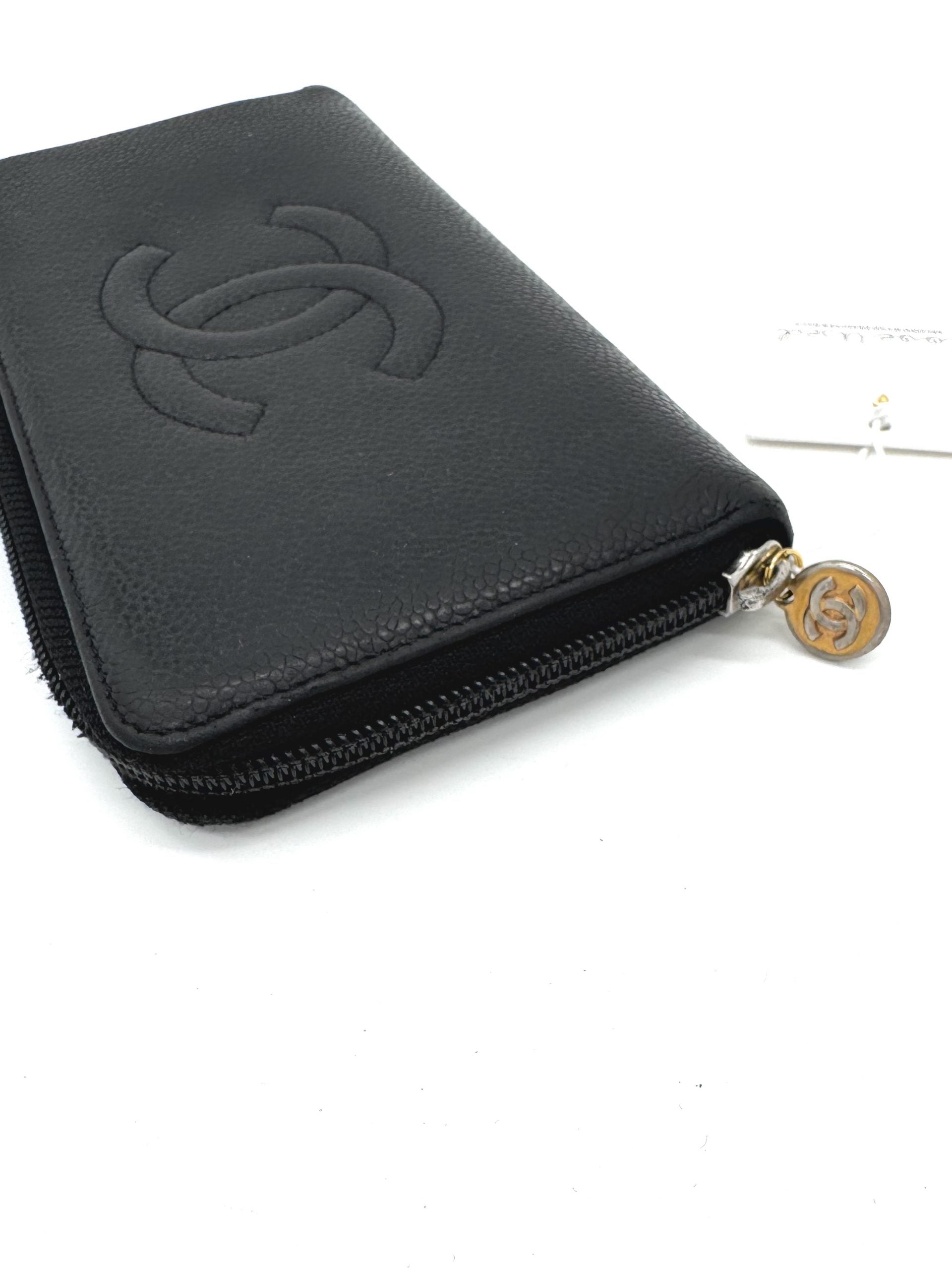 Chanel Geldbörse Caviar Leder Schwarz