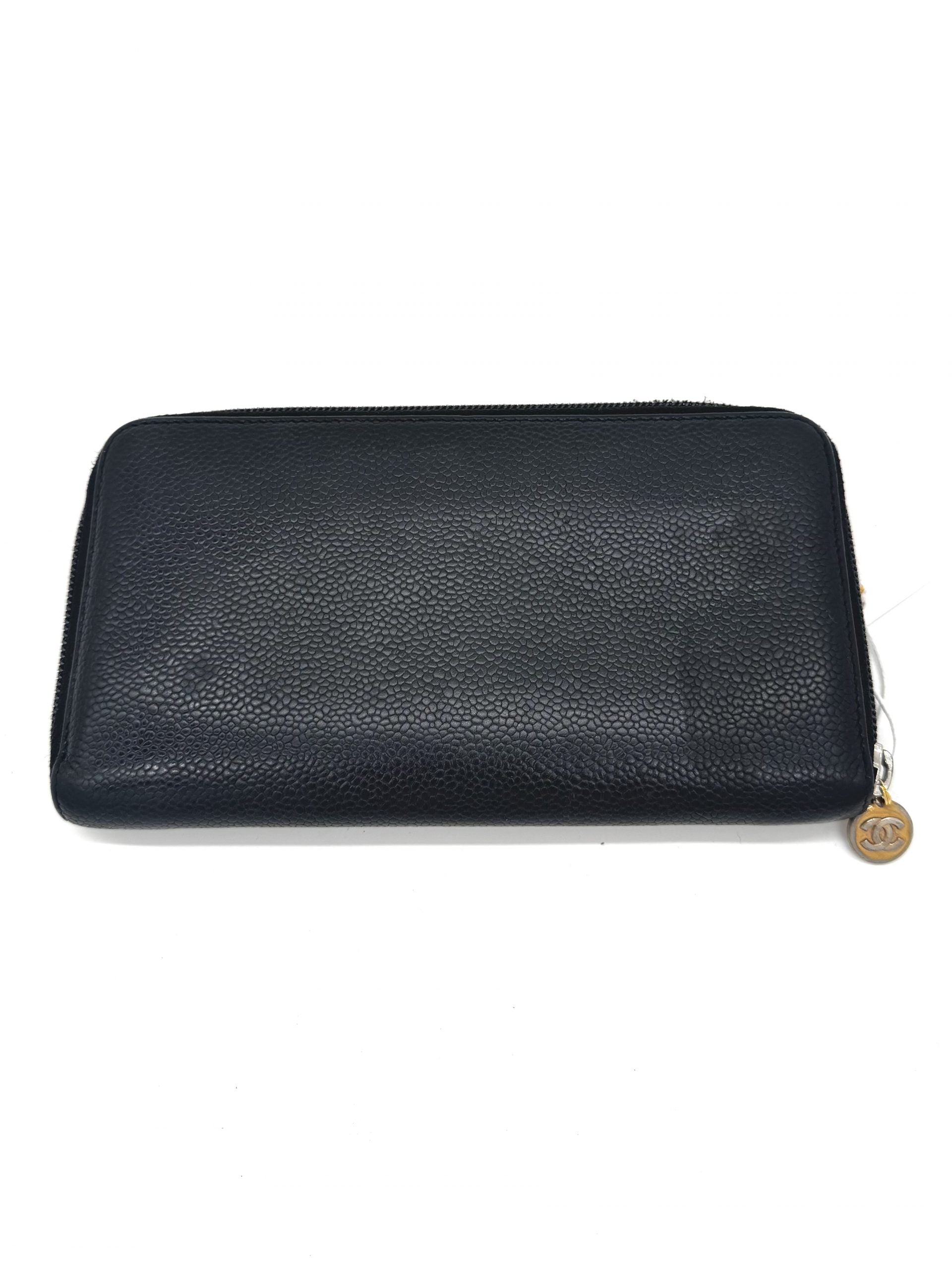 Chanel Geldbörse Caviar Leder Schwarz
