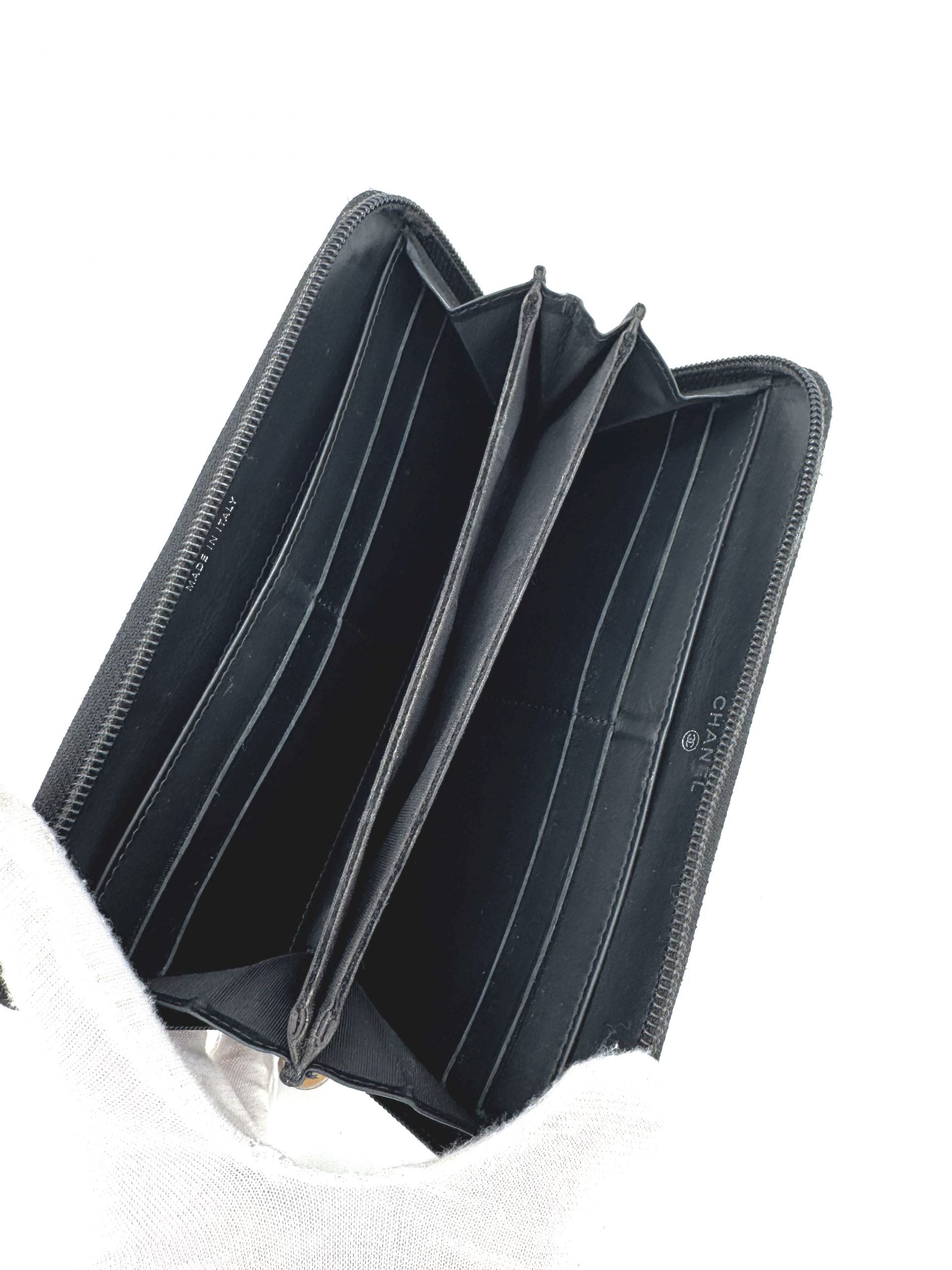 Chanel Geldbörse Caviar Leder Schwarz