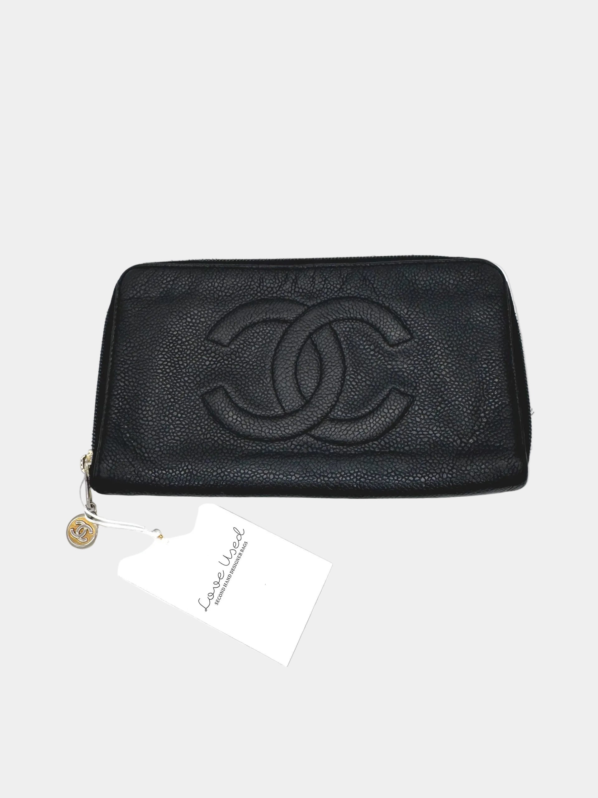 Chanel Geldbörse Caviar Leder Schwarz