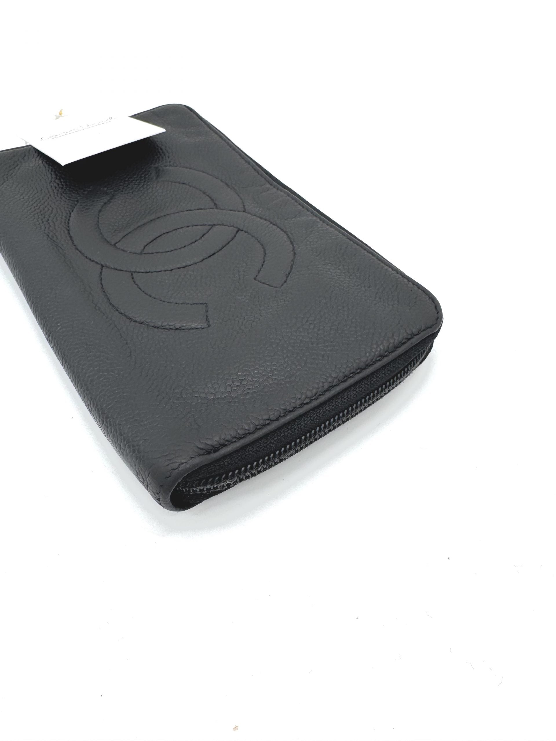 Chanel Geldbörse Caviar Leder Schwarz