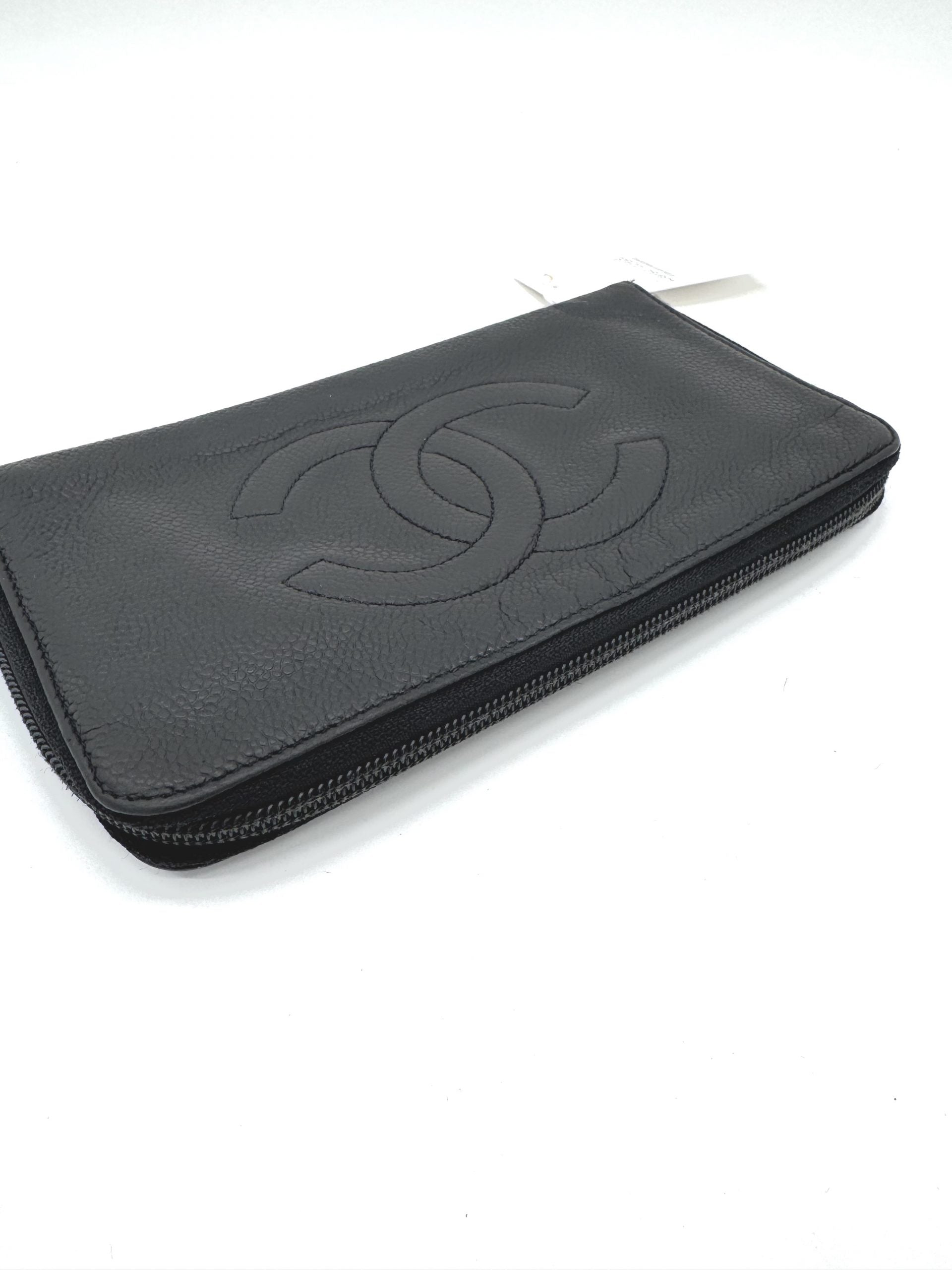 Chanel Geldbörse Caviar Leder Schwarz