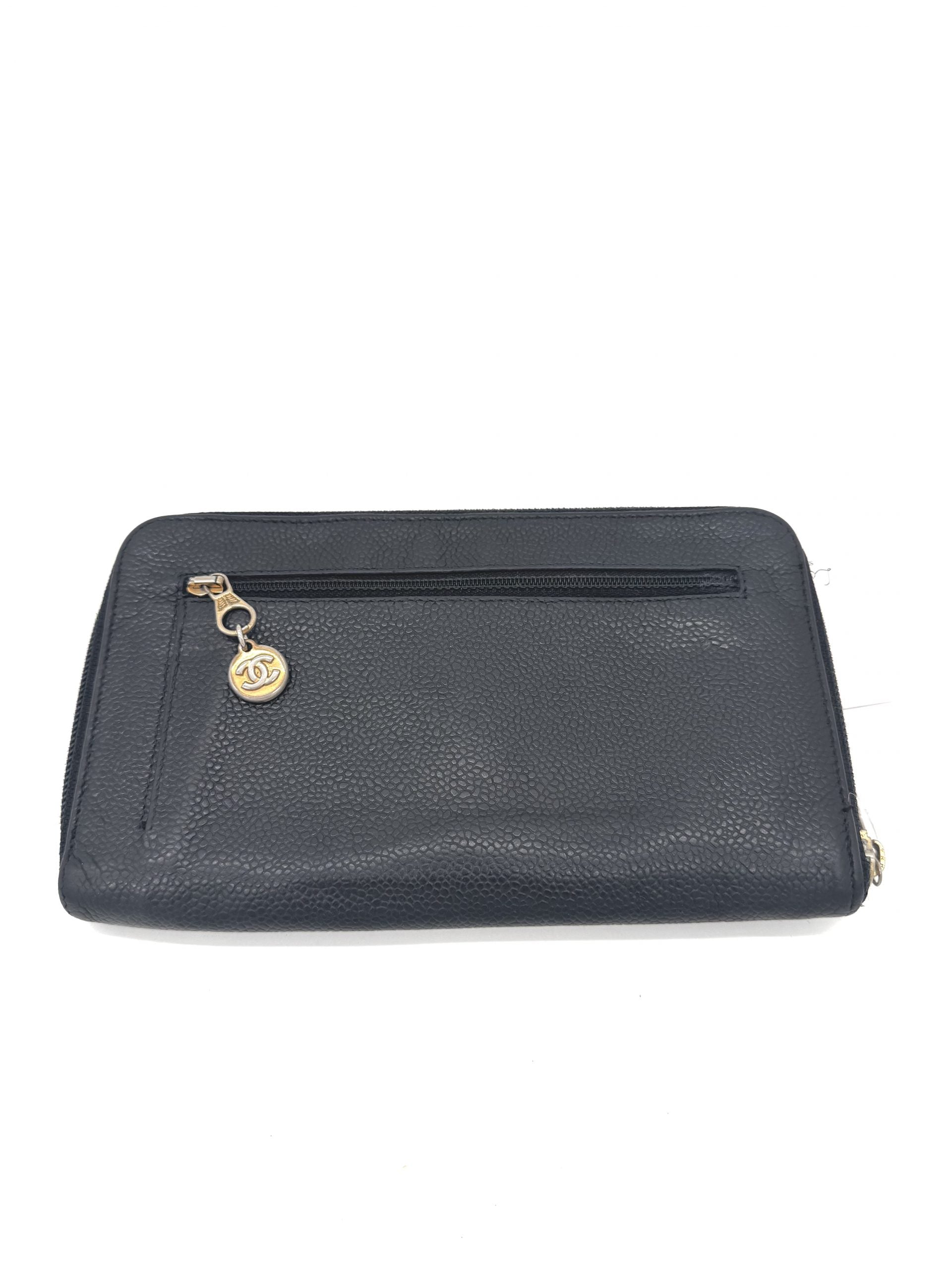 Chanel Geldbörse Caviar Leder Schwarz