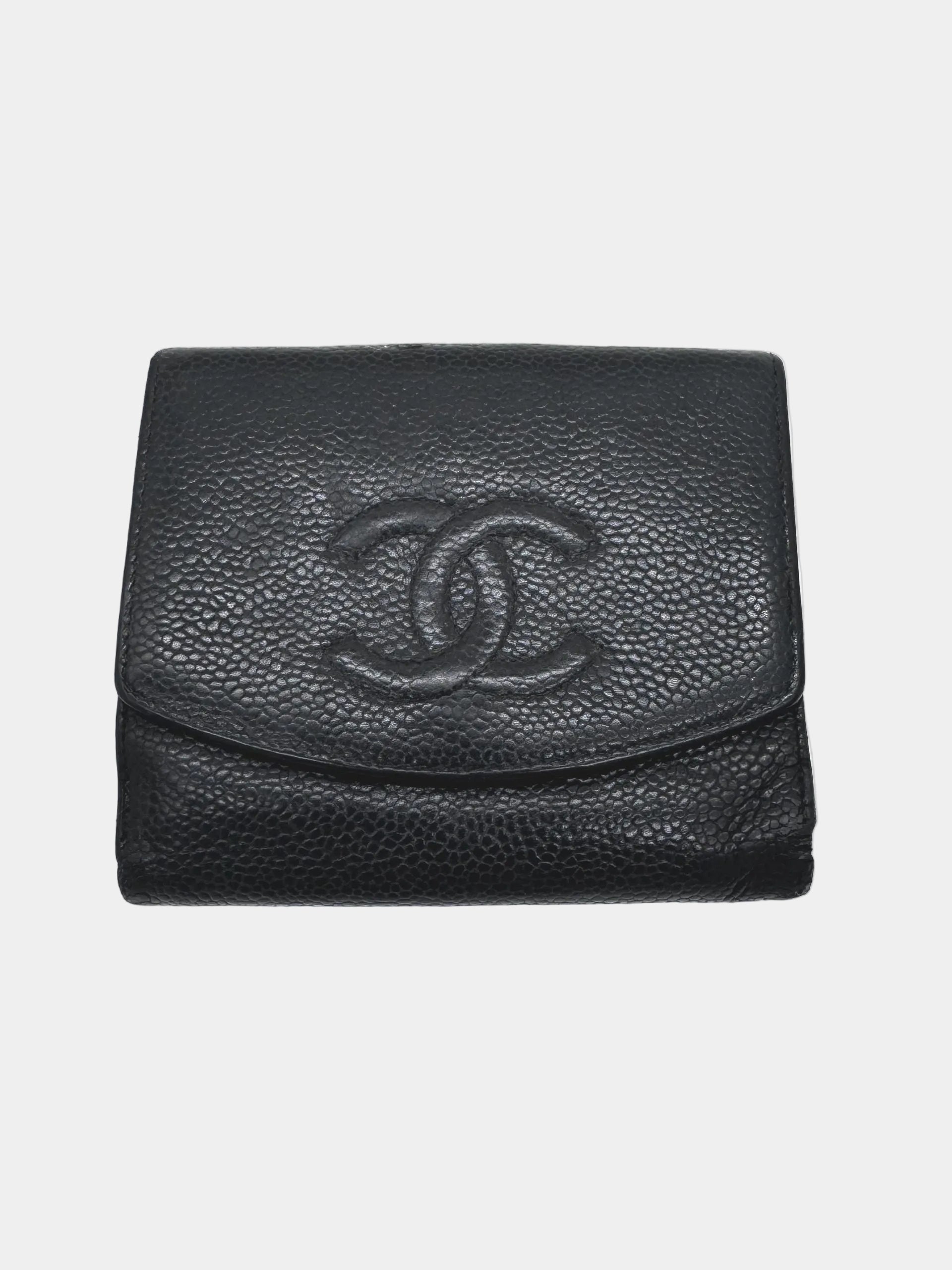 Chanel Geldbörse Caviar Leder Schwarz