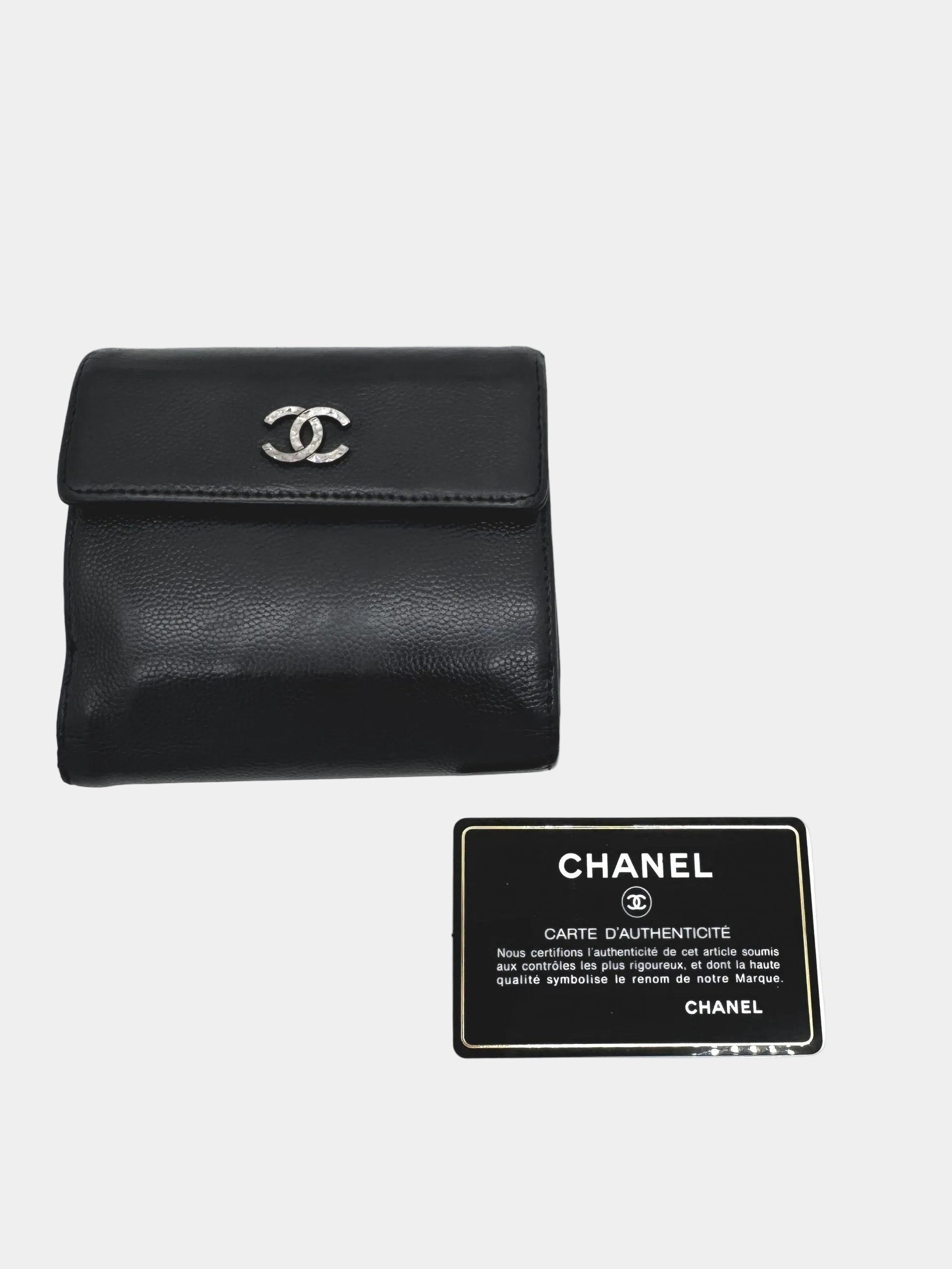 Chanel Geldbörse Caviar Leder Schwarz