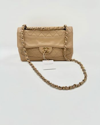 Chanel Classic Double Chain Flapbag Beige