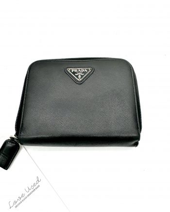Prada Saffiano Leder Schwarz Geldbörse