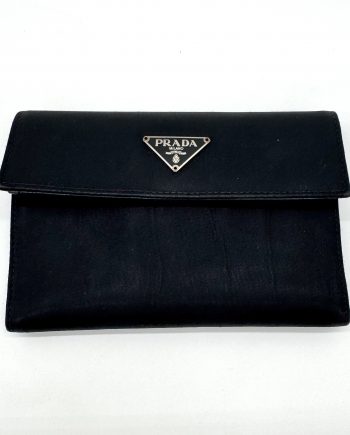 Prada Geldbörse Nylon Schwarz 