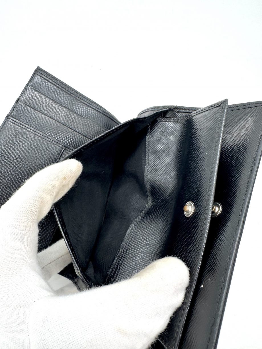 Prada Geldbörse Nylon Schwarz 