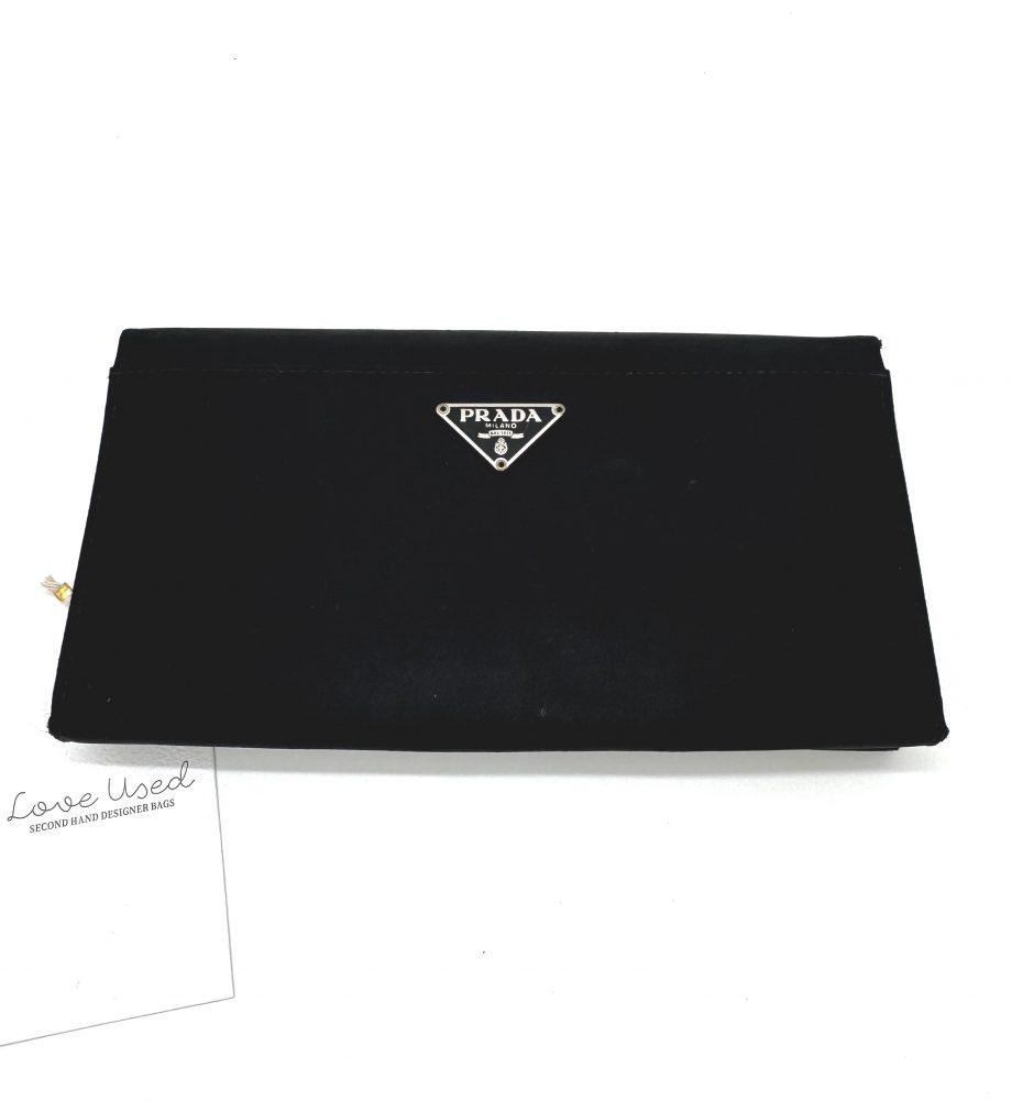 Prada Geldbörse Nylon Schwarz 