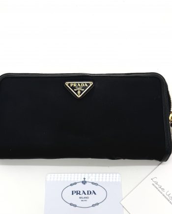 Prada Geldbörse Nylon Schwarz 