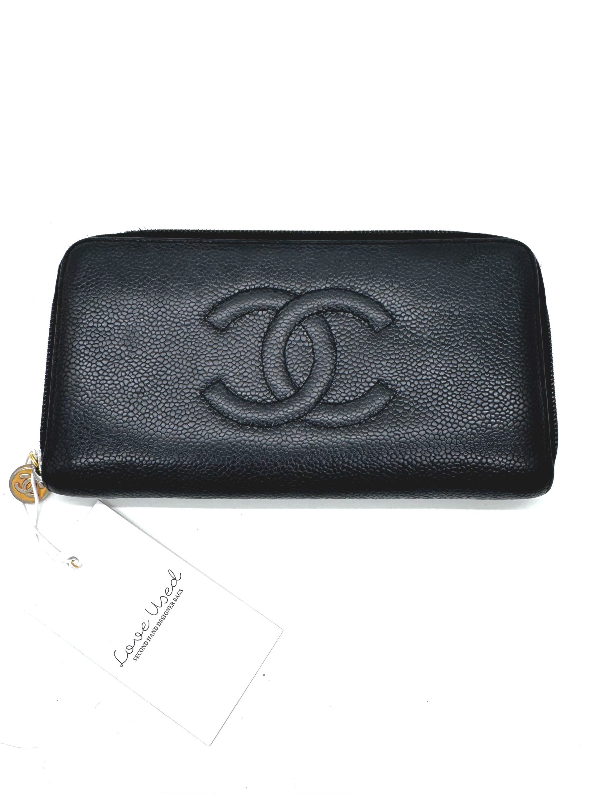 Chanel Geldbörse Caviar Leder Schwarz