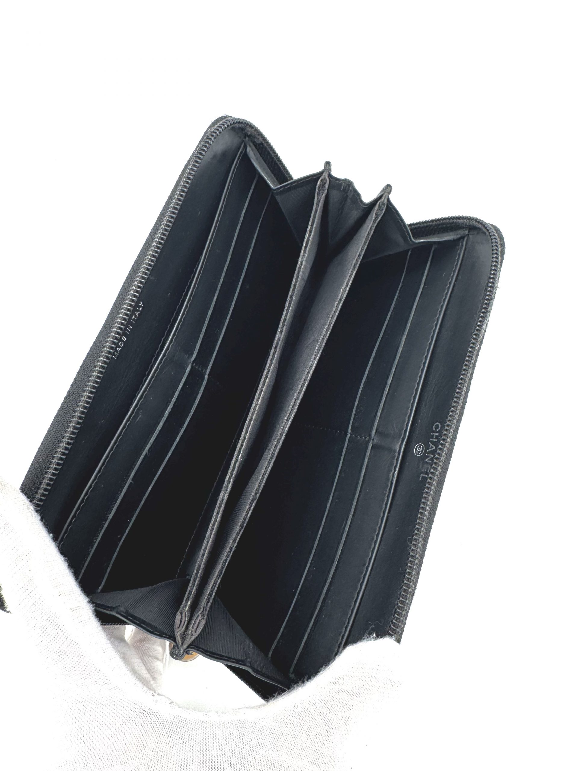 Chanel Geldbörse Caviar Leder Schwarz