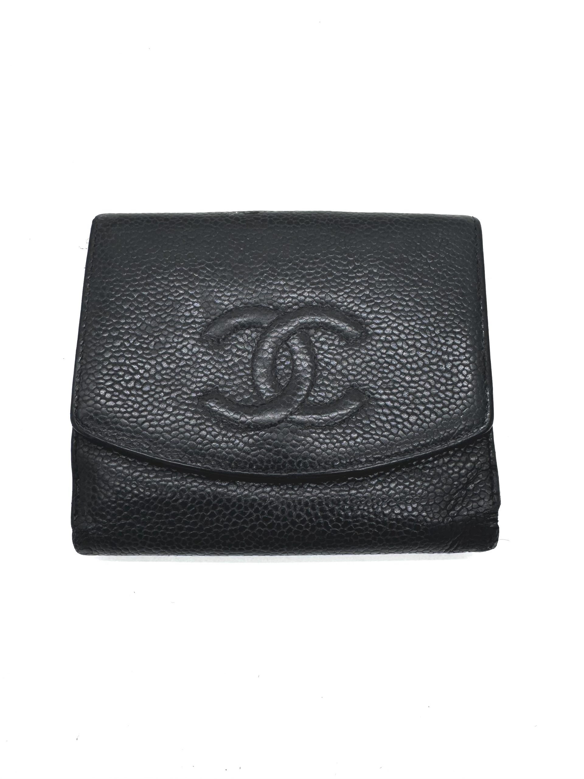 Chanel Geldbörse Caviar Leder Schwarz