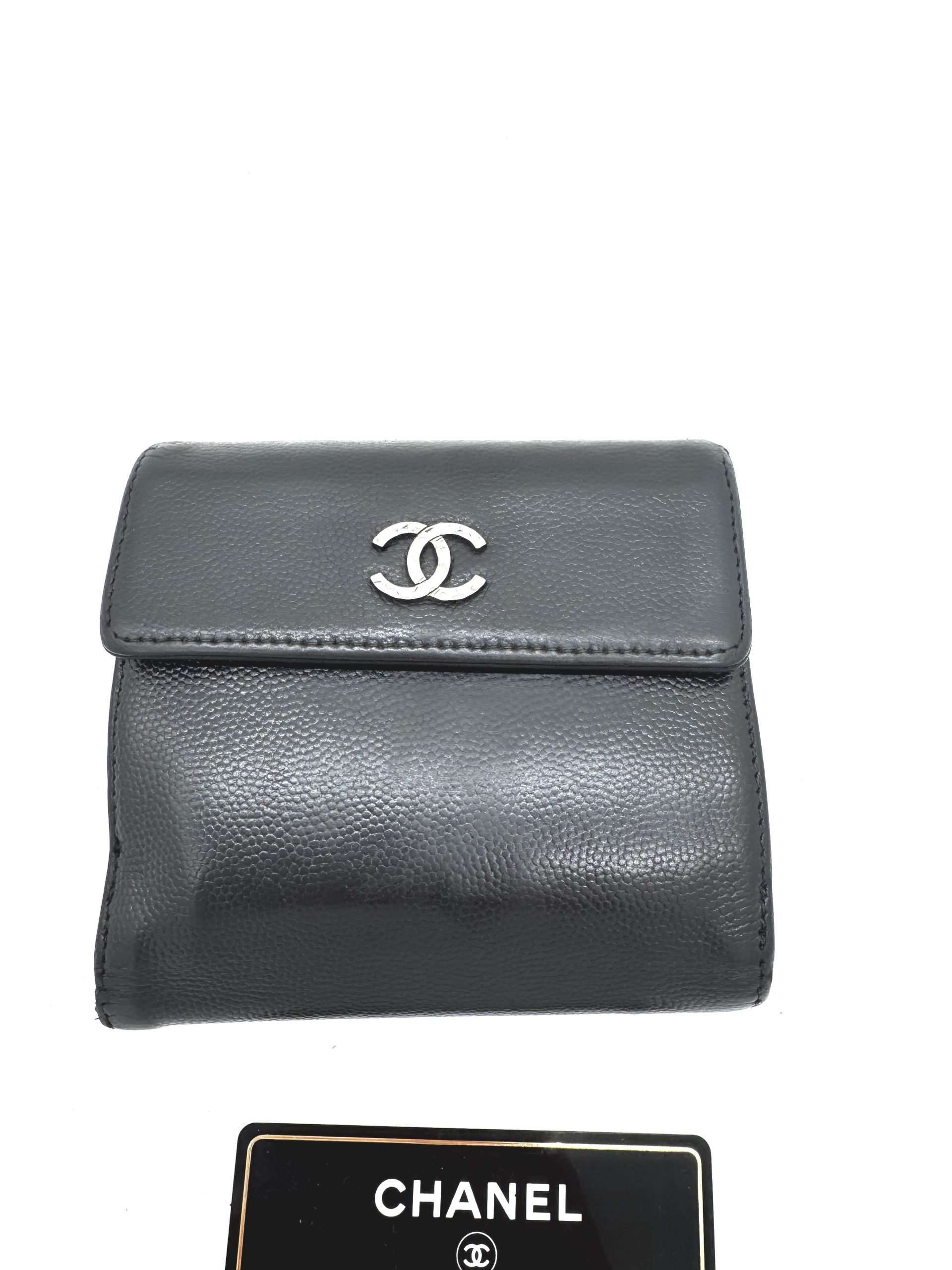 Chanel Geldbörse Caviar Leder Schwarz
