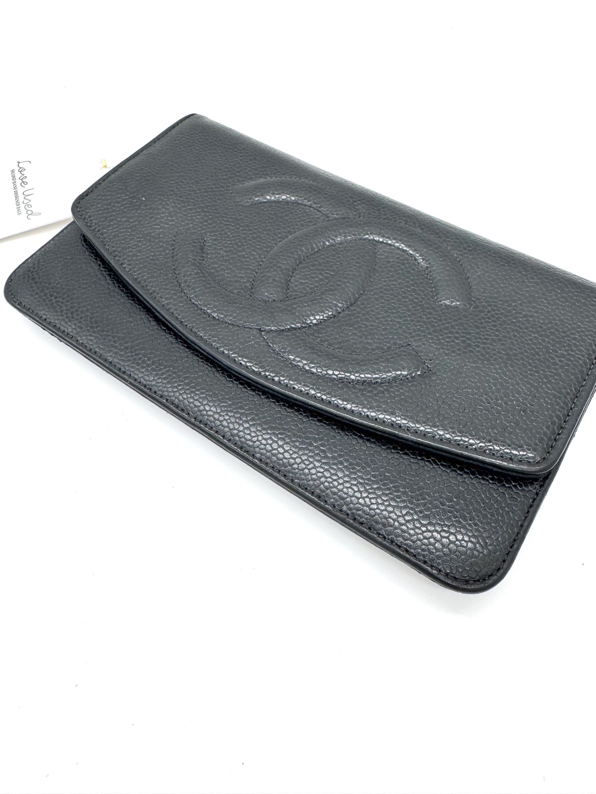 Chanel Geldbörse Caviar Leder Schwarz