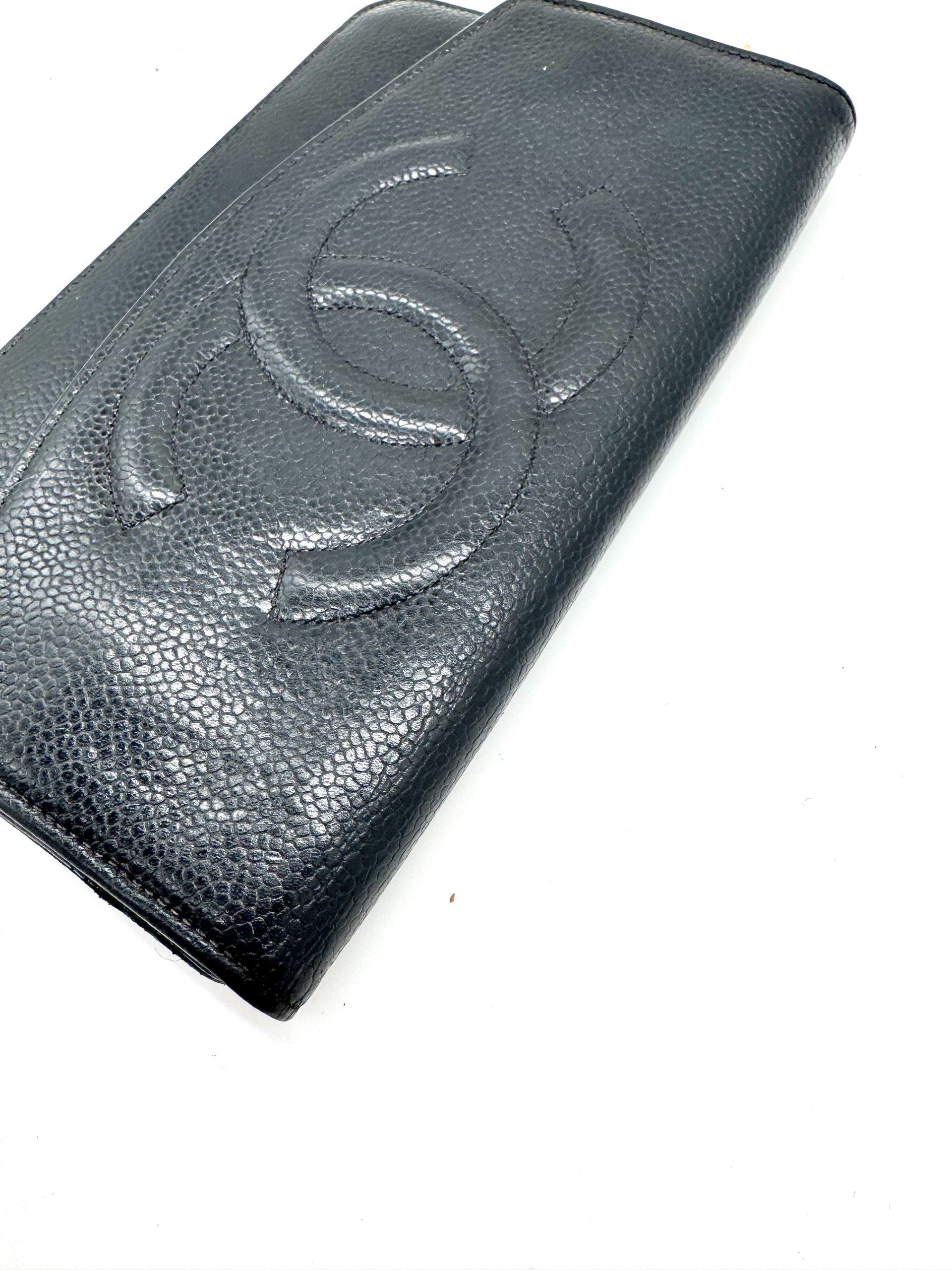 Chanel Geldbörse Caviar Leder Schwarz