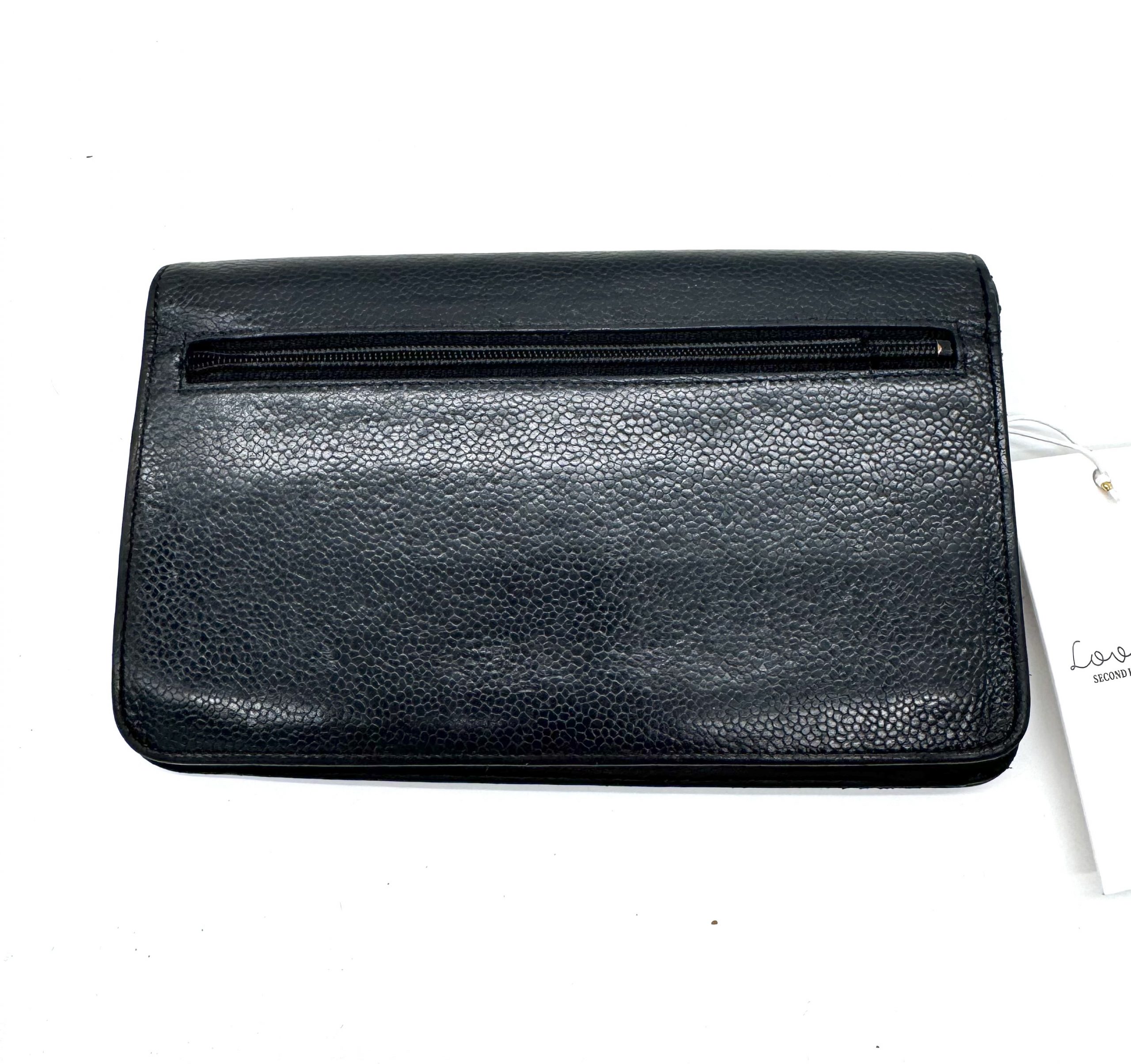 Chanel Geldbörse Caviar Leder Schwarz