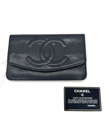 Chanel Geldbörse Caviar Leder Schwarz
