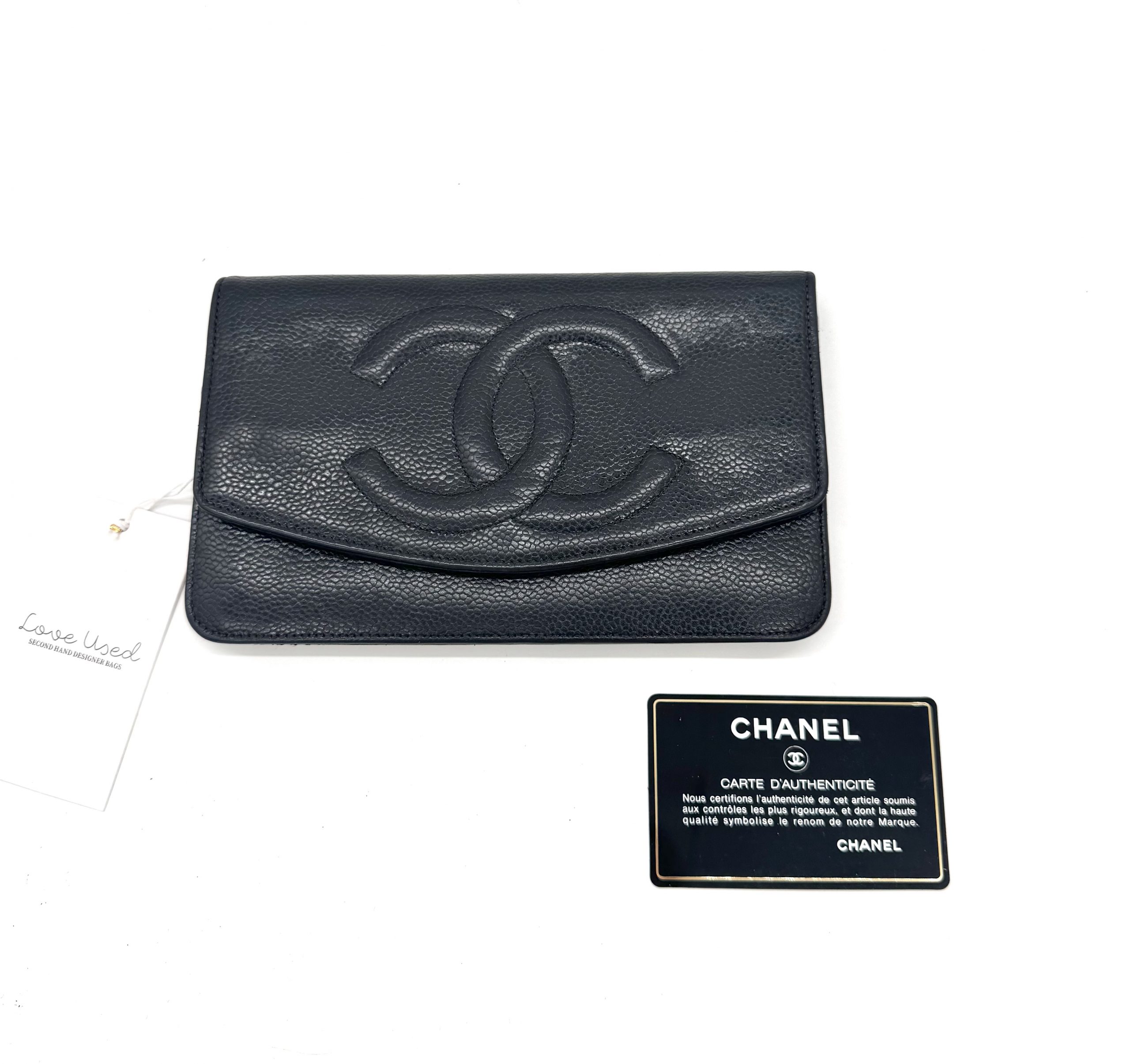 Chanel Geldbörse Caviar Leder Schwarz